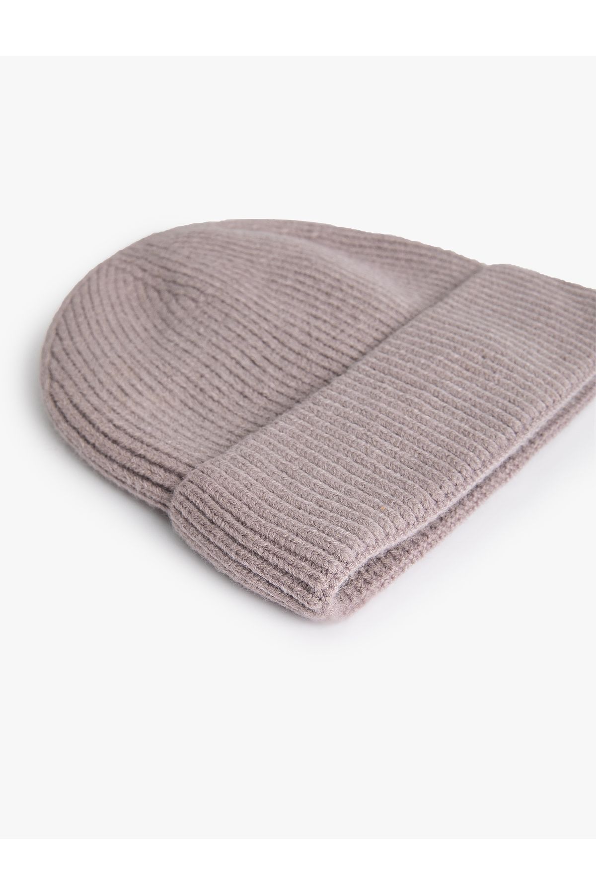 Koton-Knitted Beanie with Plush Lined Fold Detail 2