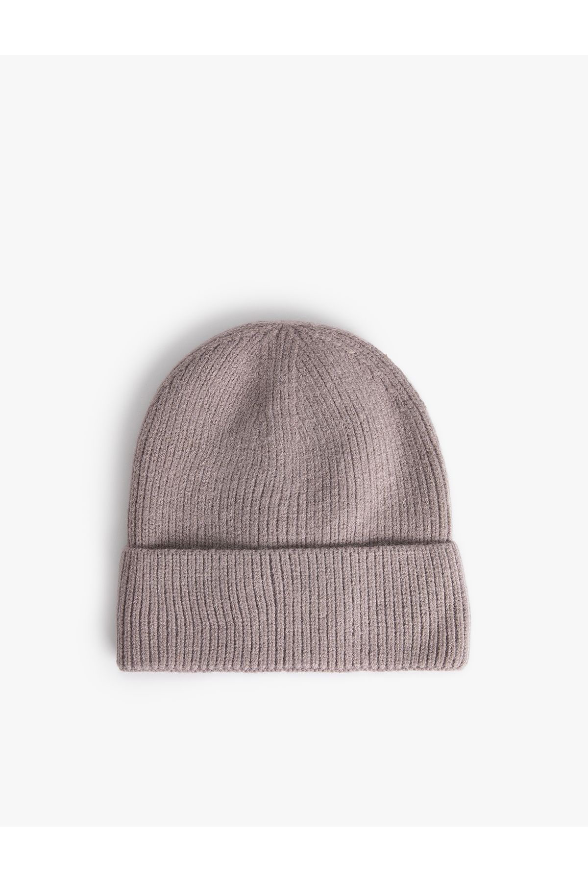 Koton-Knitted Beanie with Plush Lined Fold Detail 1