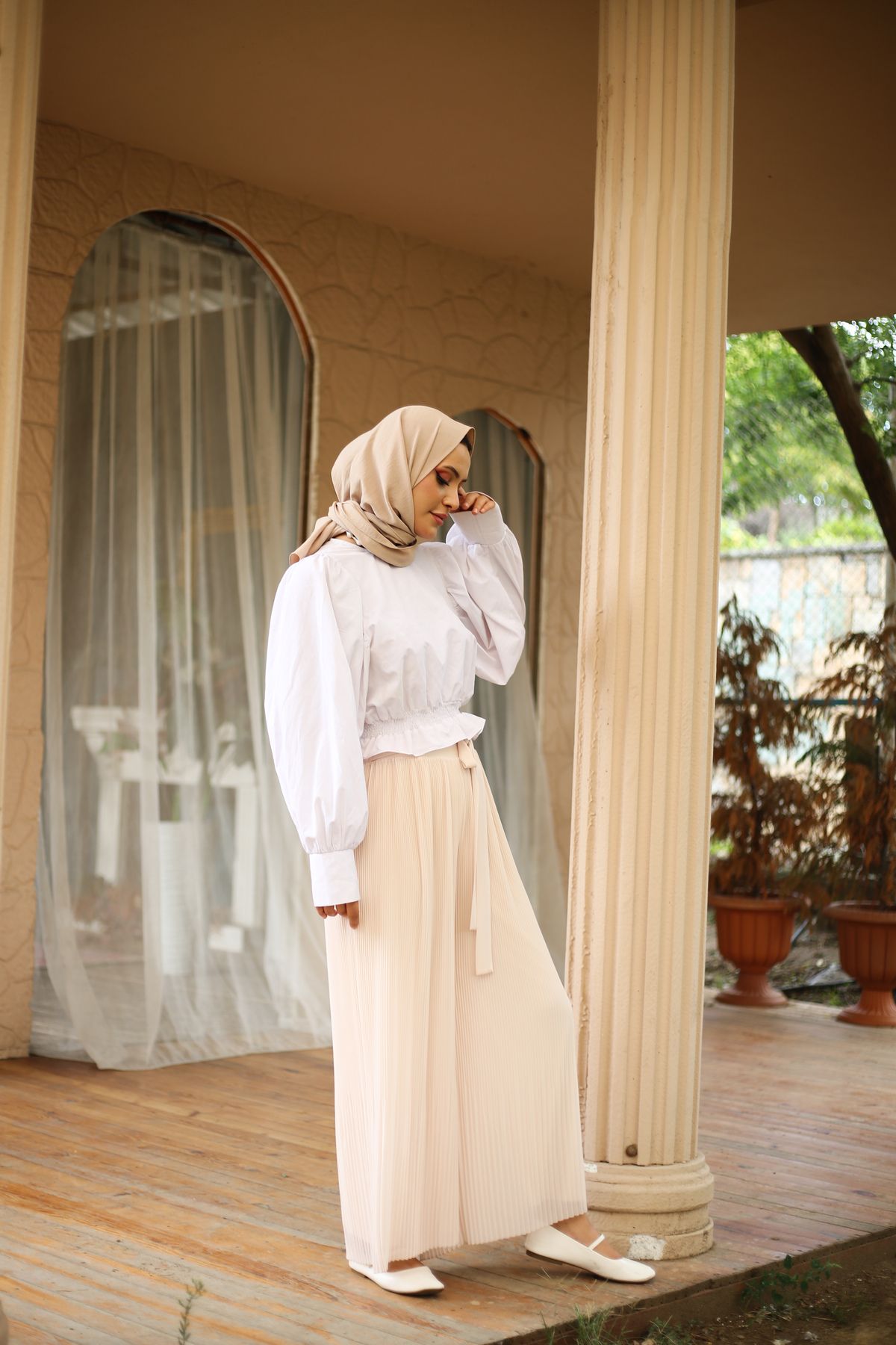 Moda İncir-Chiffon Pleated Pant 6