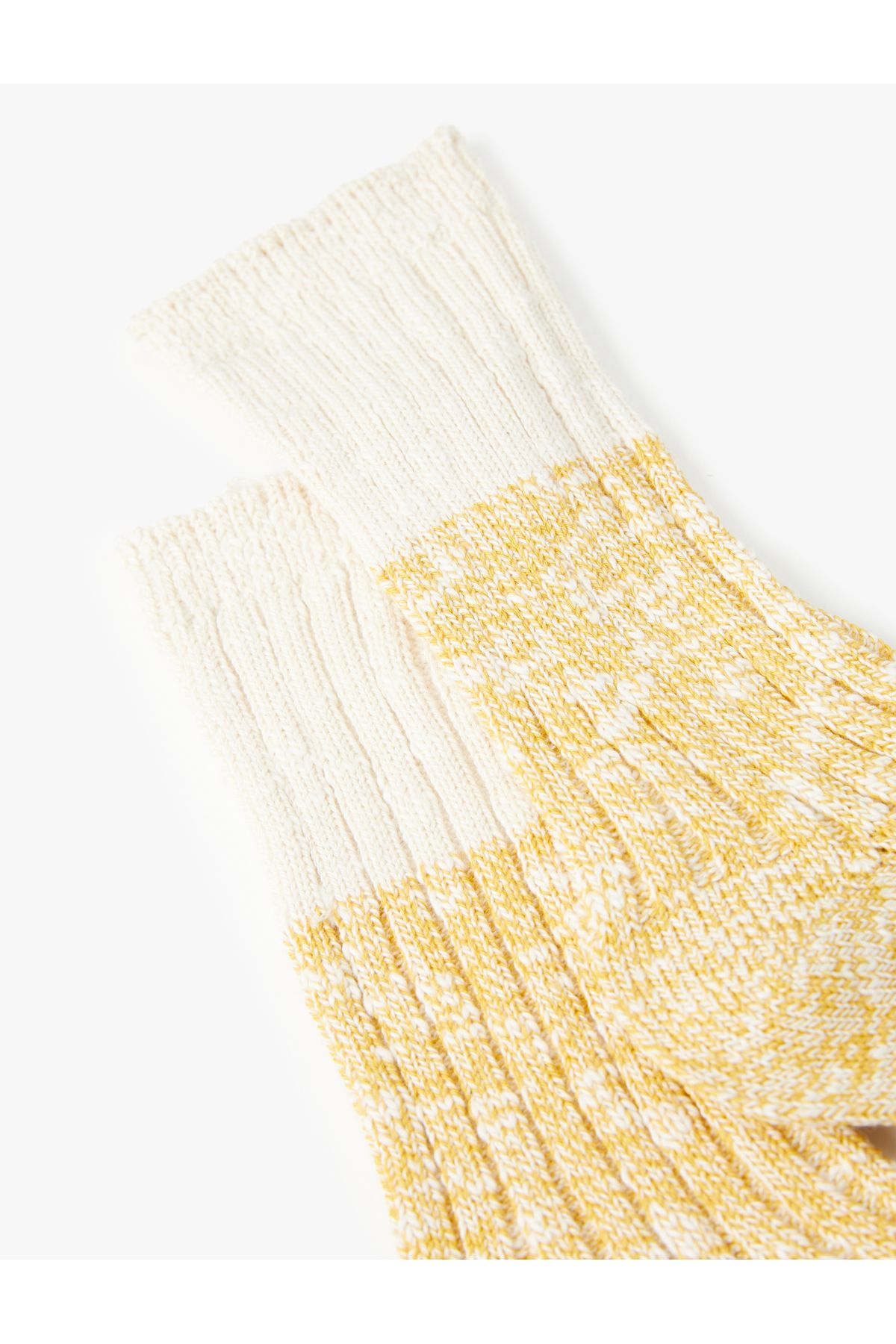 Koton-Socket Socks Gros Texturat Gri Color Block 3