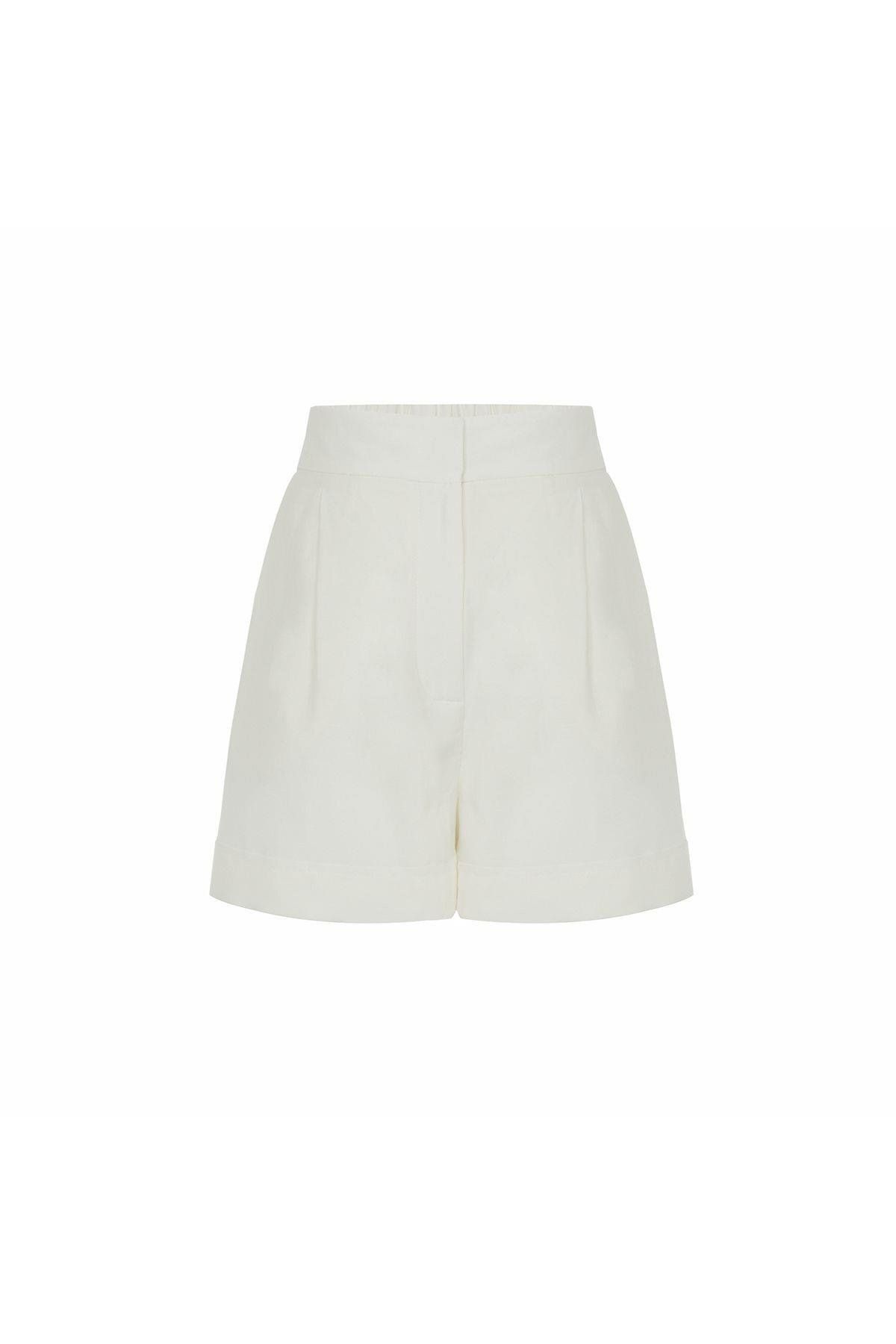Rue Studio-Ecru Shorts with Side Pockets 5