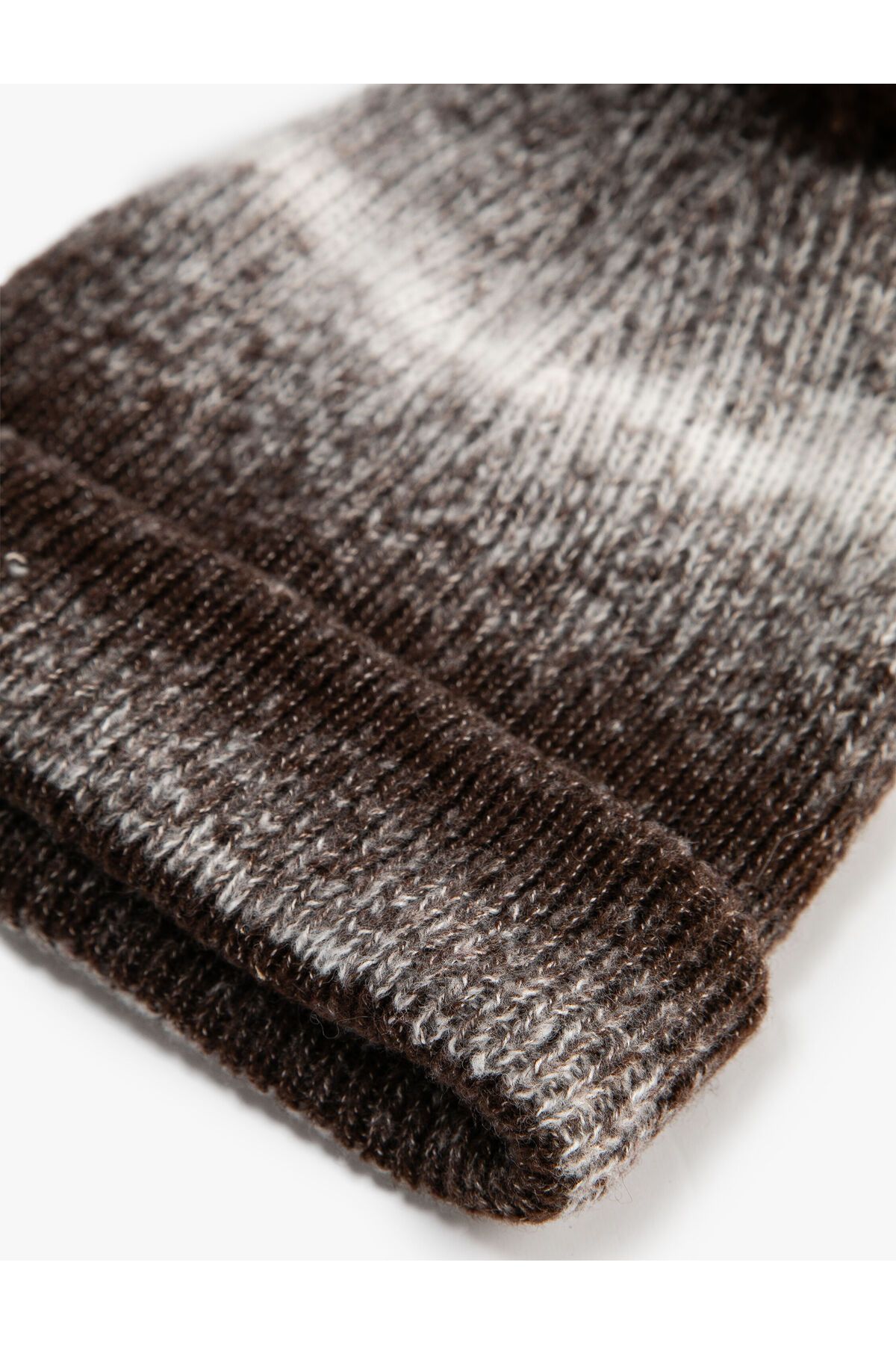 Koton-Knitted Beret with Color Transition Plush Pompom Detail 3