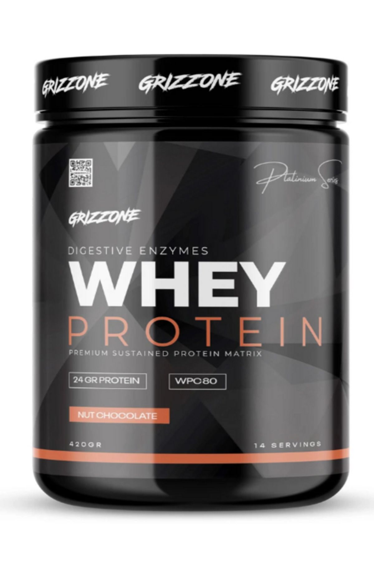 Grızzy Whey Proteın Pro 420 gr 14 Servıs Nut Chocolate