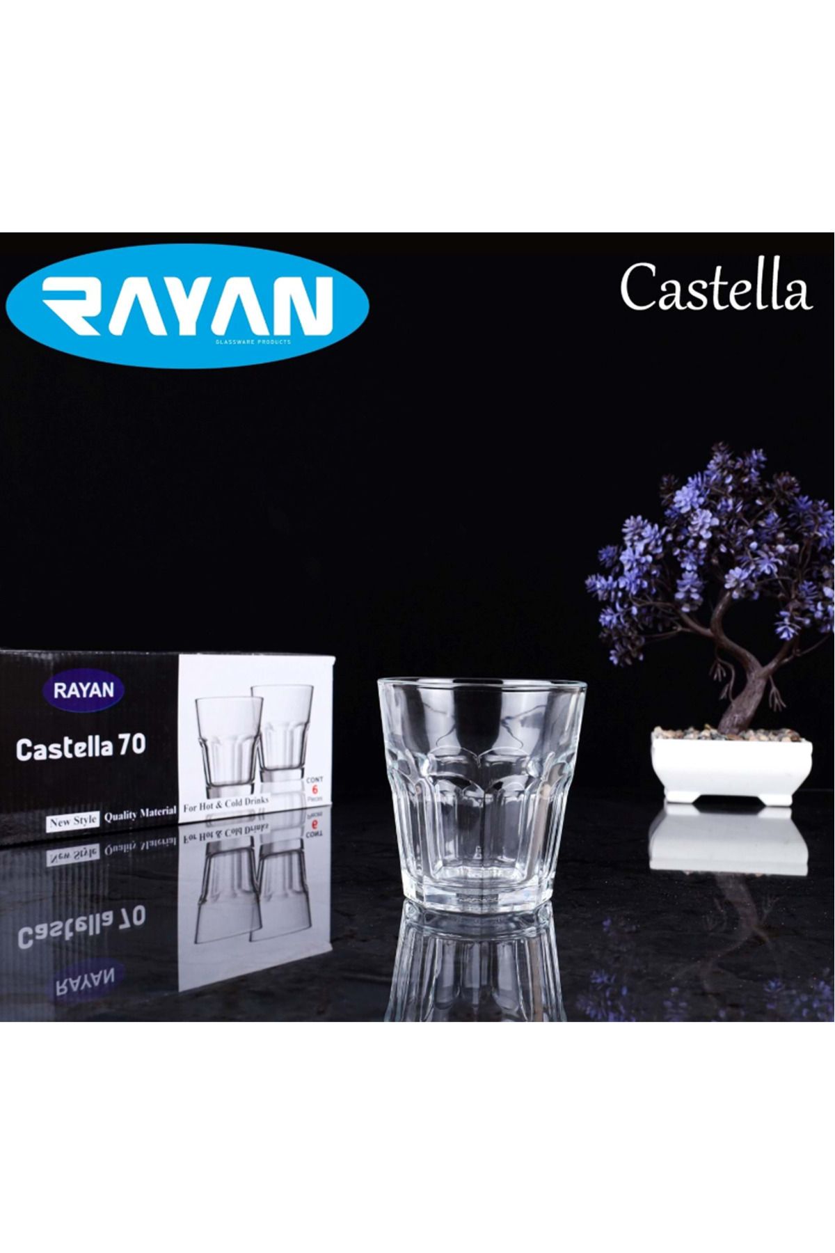 edikli store Castella 70 Model 6'lı Su Bardağı Royaleks-81732