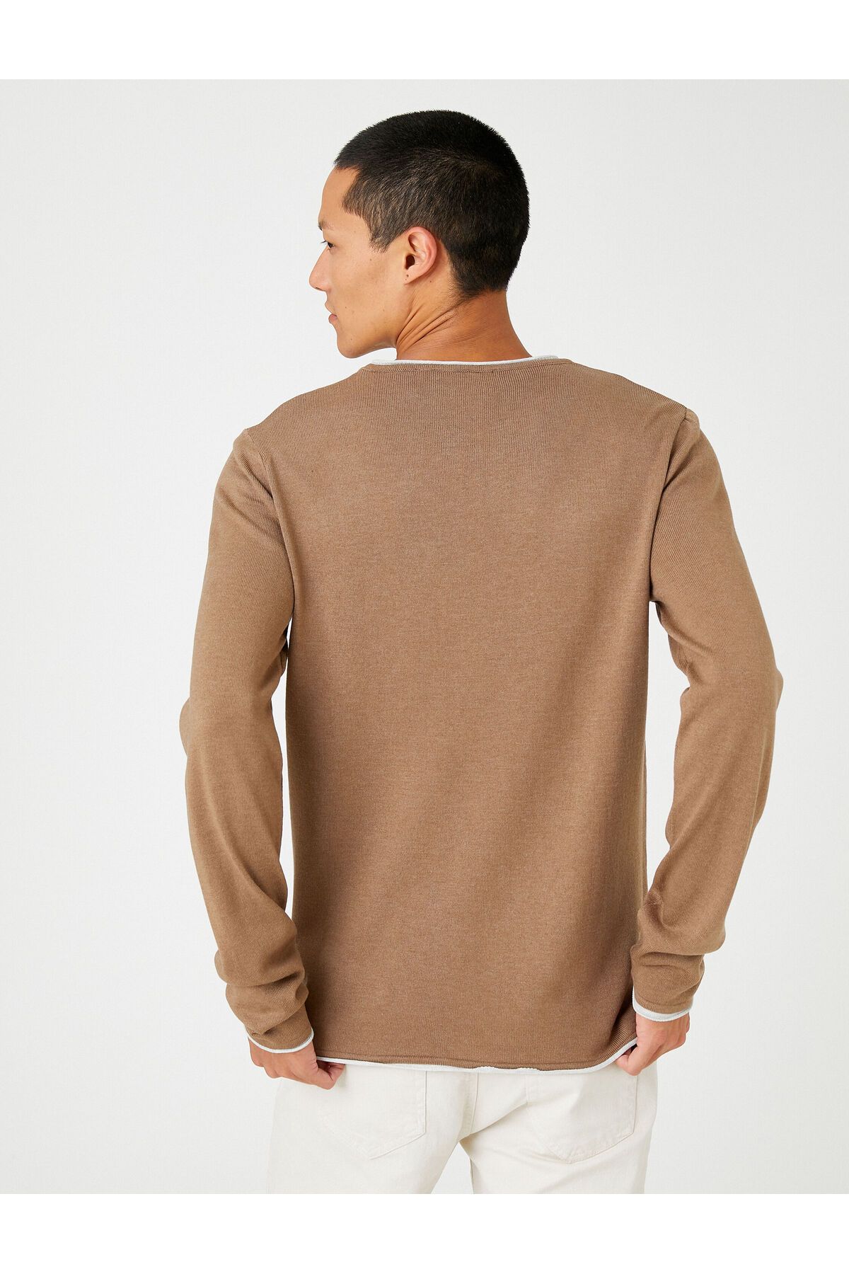 Koton-Basic Knitwear Sweater Crew Neck Long Sleeve 4