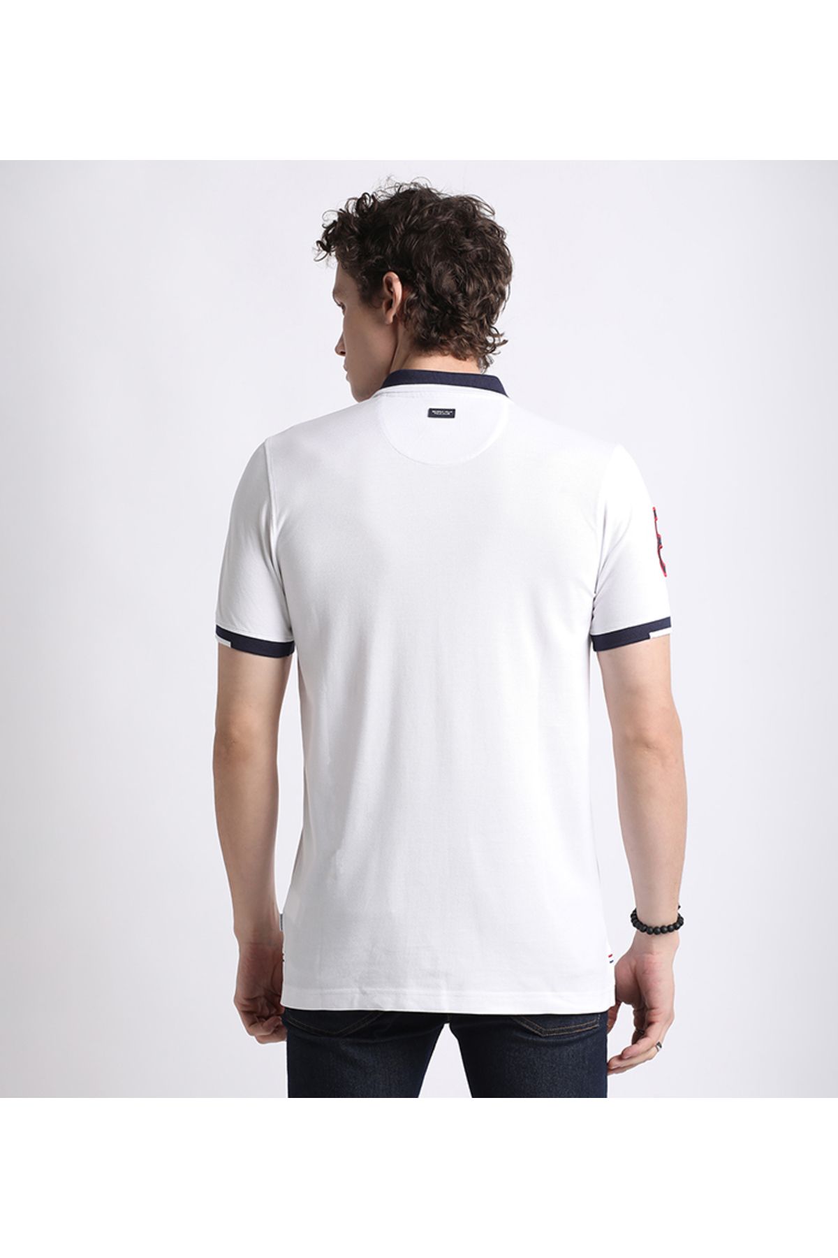 Bhpc-Beverly Hills Polo Club Mens White Polo T-Shirt 4