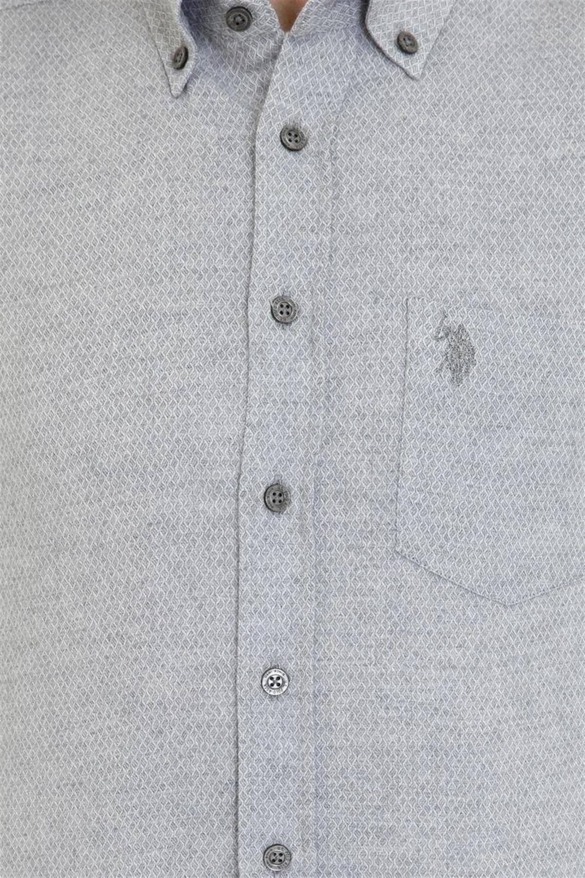U.S. Polo Assn. Trapa Erkek Dokuma Gömlek G081GL004.000.1450193.VR024 — خاکی — تصویر 4 از 4