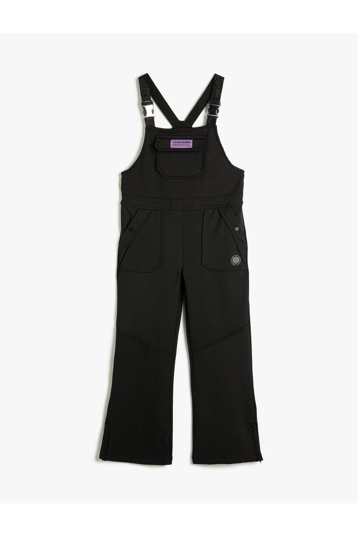 Koton-Salopet Jumpsuit with Straps, Pockets, Zippered Legs 1