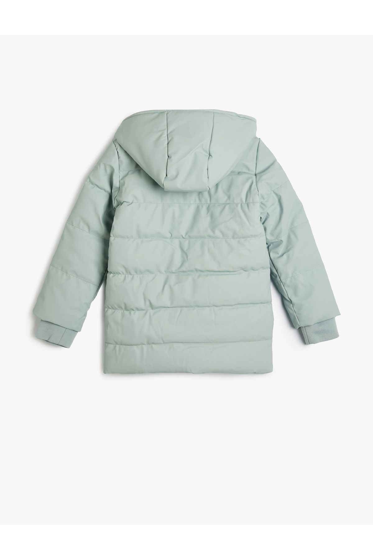 Koton-Oversize Puffer Jacket with Zipper Closure and Elasticated Cuffs 2