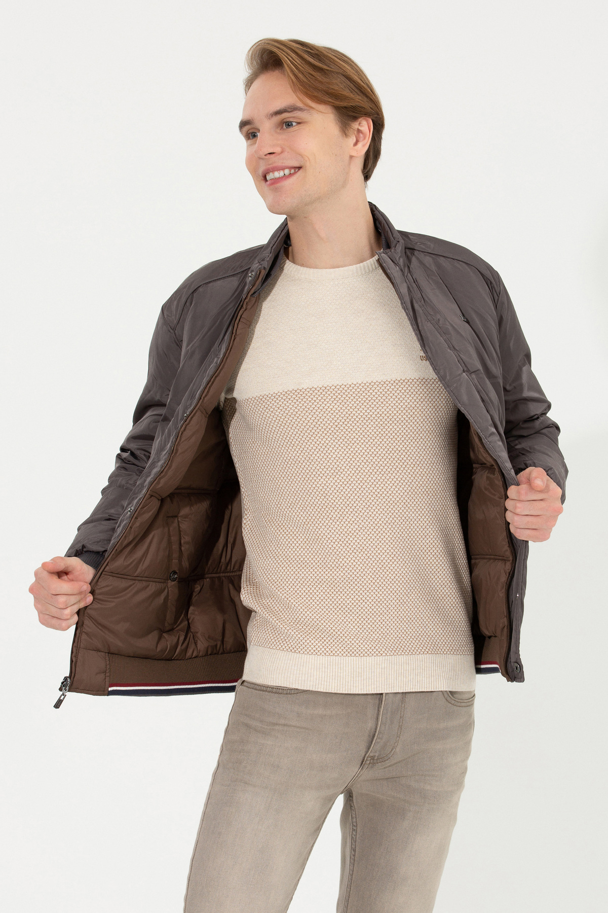 کاپشن مردانه یقه ایستاده | یو اس پولو U.S. Polo Assn. 627987 CN - تصویر 3