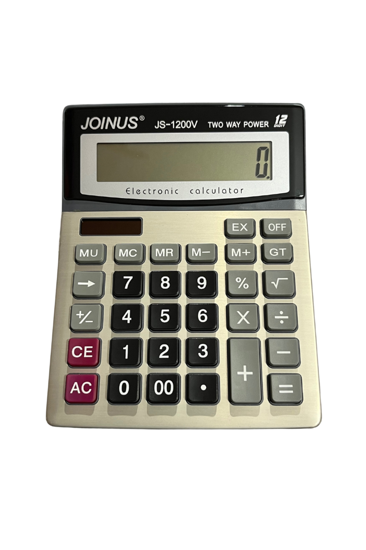 JOIN US Joinus JS-1200V Güneş Enerjili 12 Haneli Masaüstü Hesap Makinesi - Büyük Ekranlı, Dayanıklı