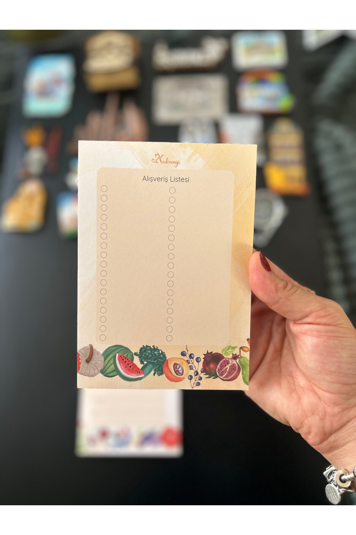 Kedirengi Alışveriş ve Yemek Listesi Magnetli Bloknot