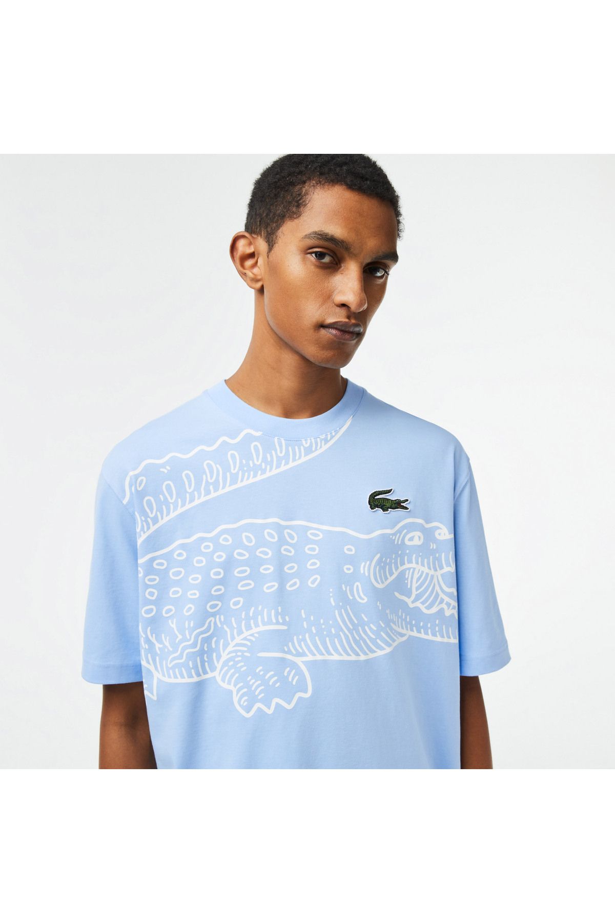 تی شرت آبی مردانه اصلی Lacoste