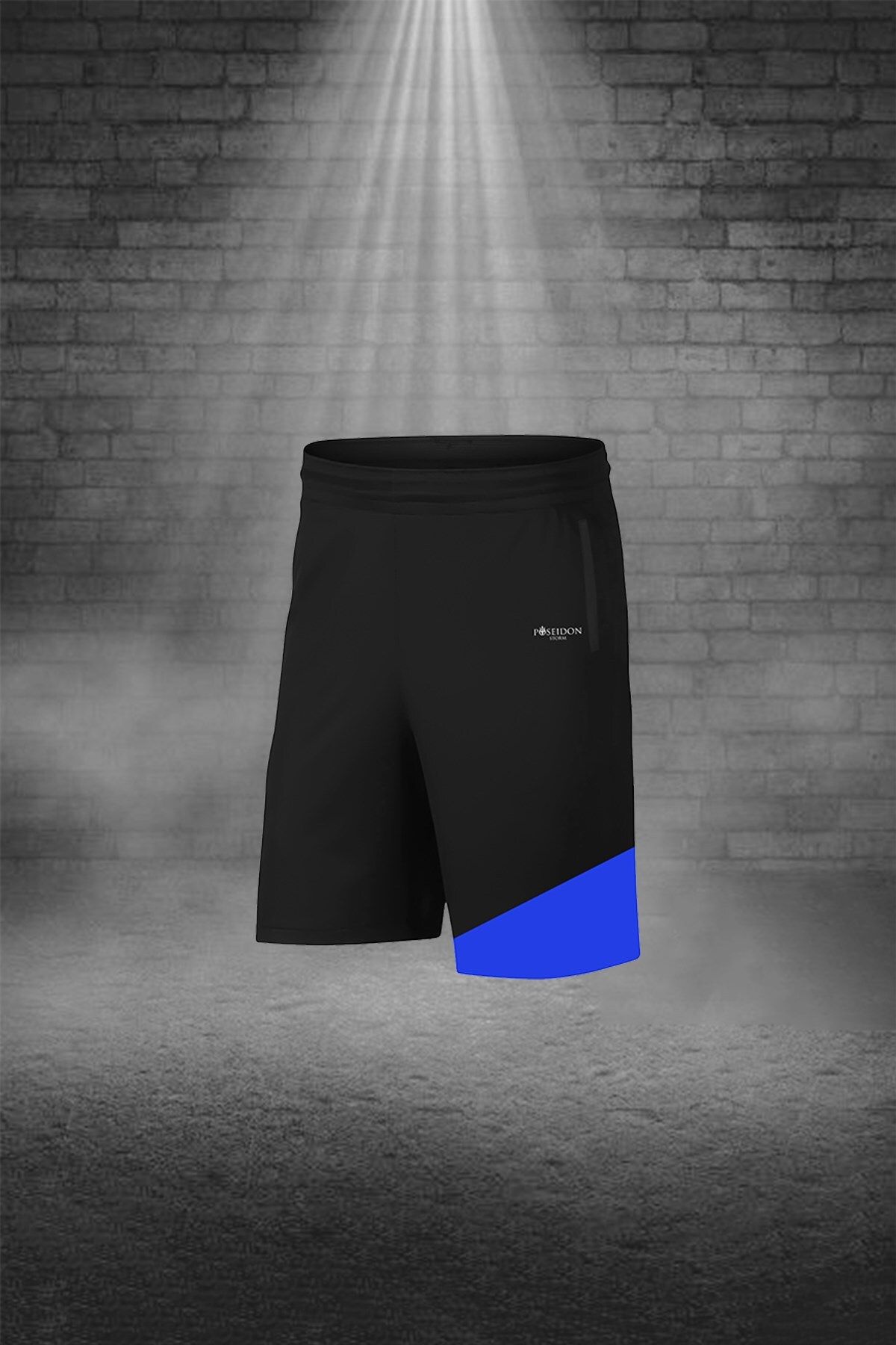 POSEIDON STORM-Мъжки комплект от тениска и шорти Dri-fit, големи размери, черен - кръгло деколте, къс ръкав (4xL-1) 3