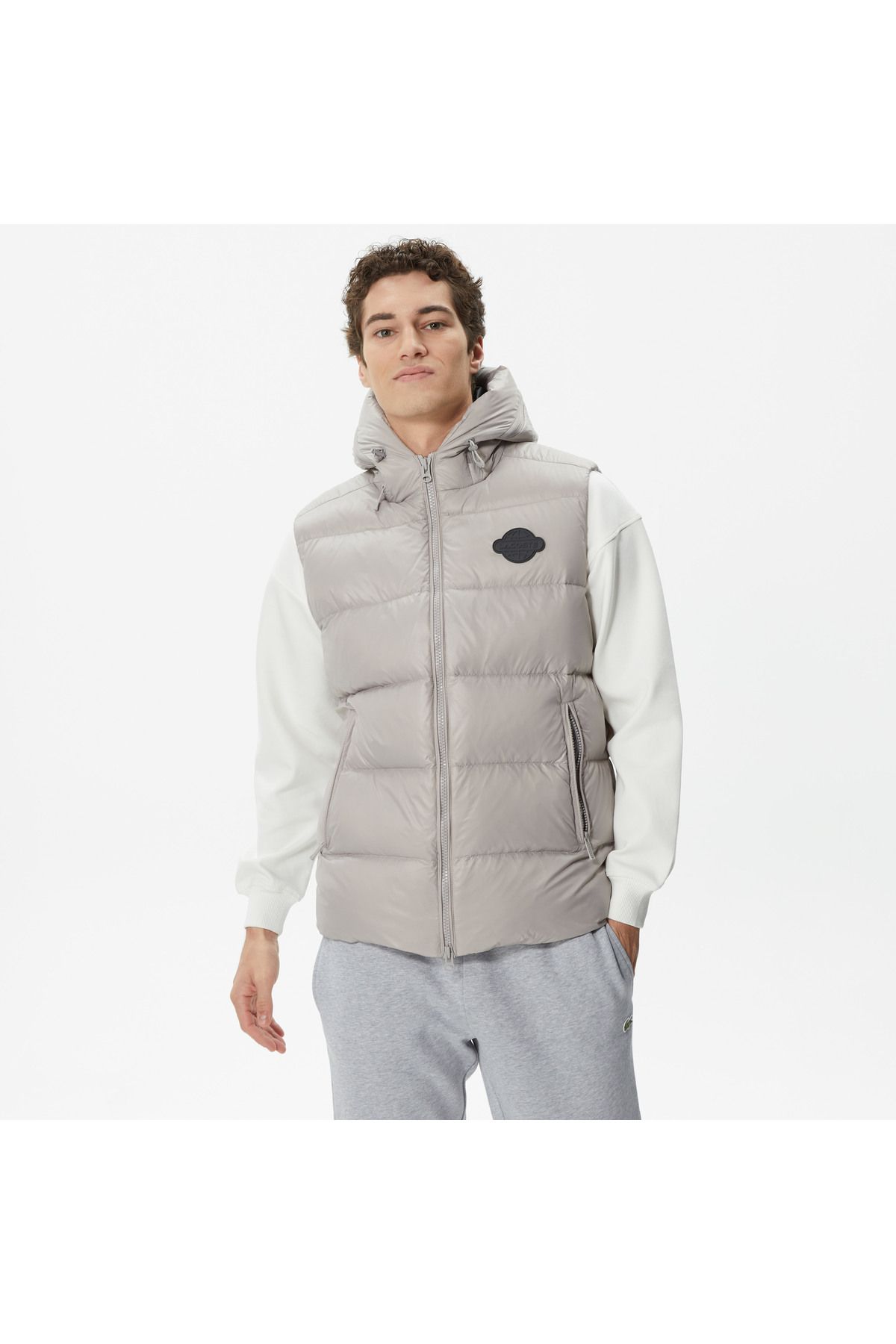 جلیقه خاکستری مردانه کاپیتون اورجینال Lacoste