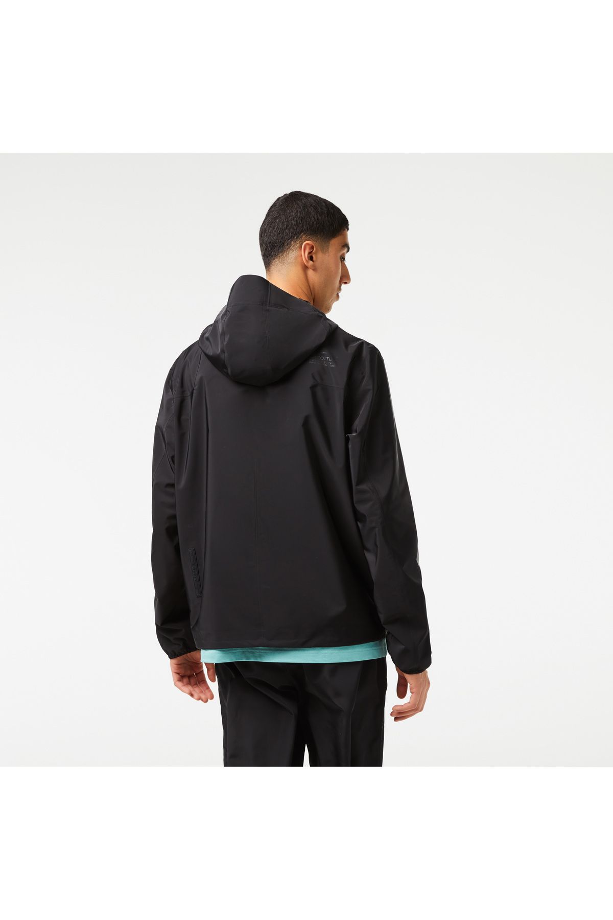 کاپشن مشکی مردانه مانتو کلاه دار اورجینال Lacoste