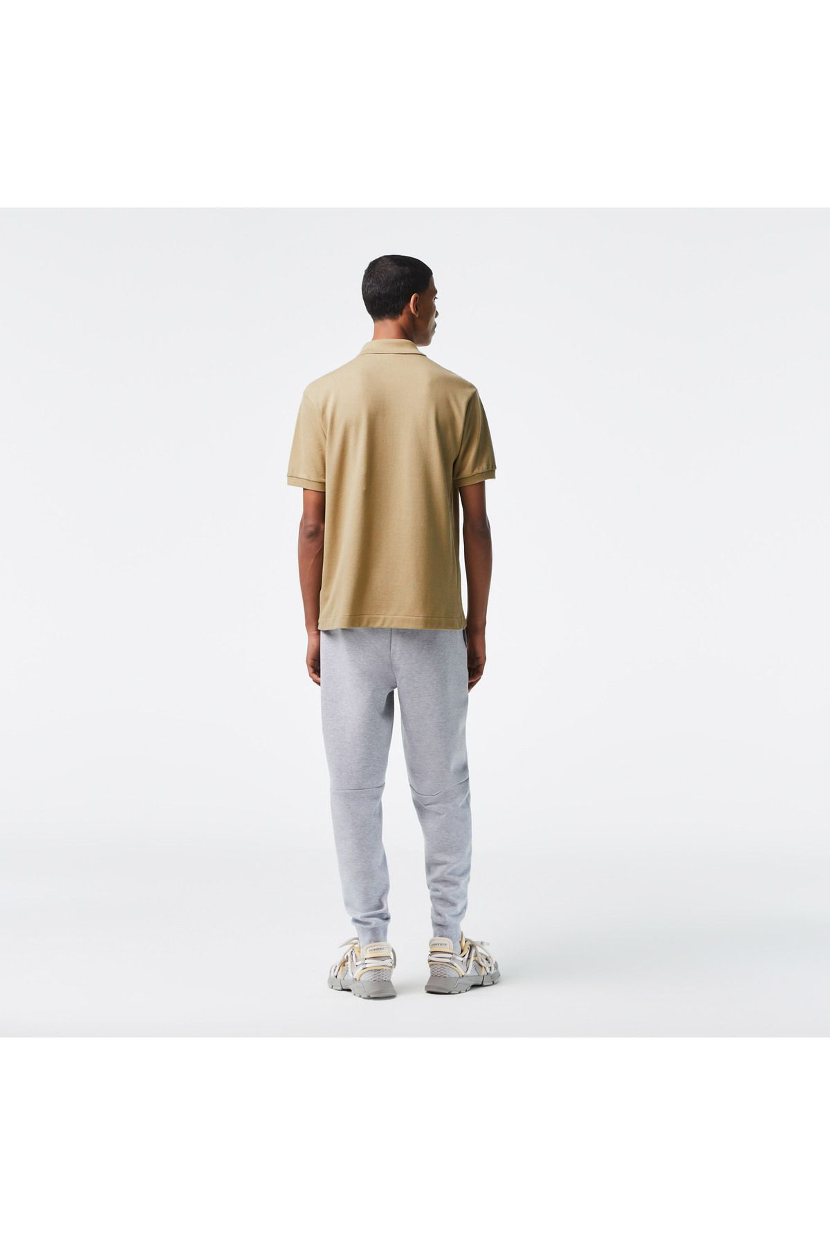 تی شرت یقه پولو مردانه L.12.12 کلاسیک متناسب با بژ چوگان Lacoste