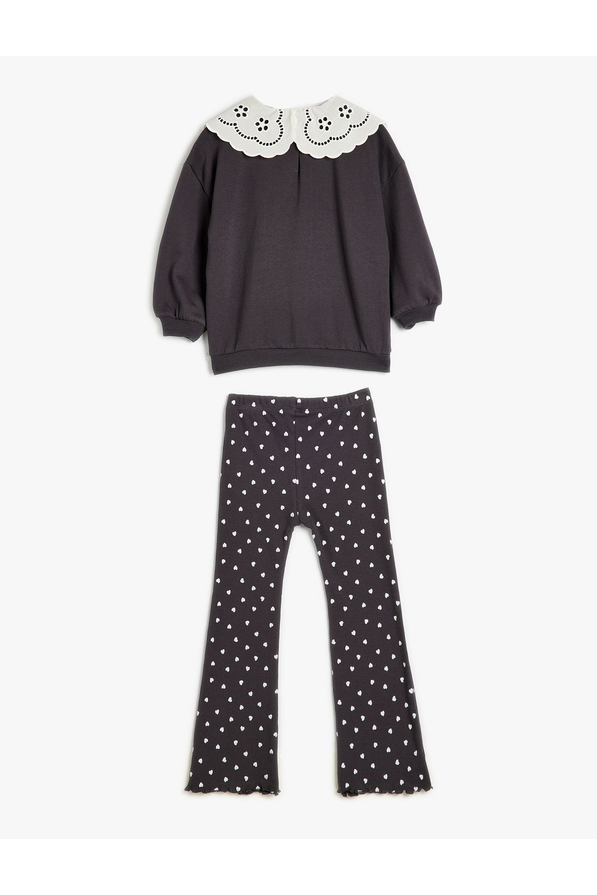 Koton-2er-Set Baby-Kragen-Oberteil und ausgestelltes Hose 2