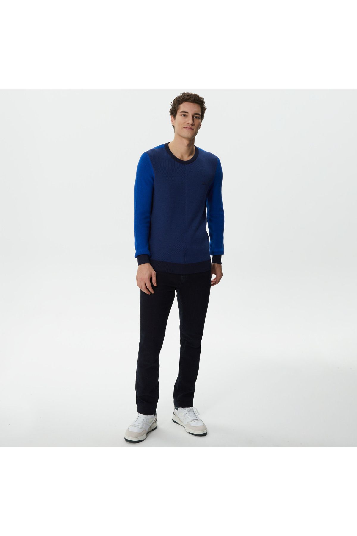 پلیور آبی مردانه دوچرخه سواری آستین بلند و مناسب Lacoste