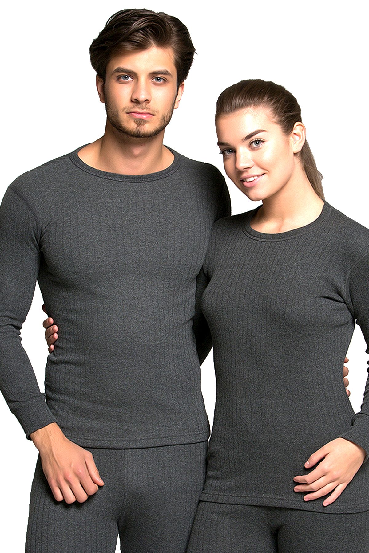 THERMOFORM Soft Unisex Uzun Kol Fanila Antrasit