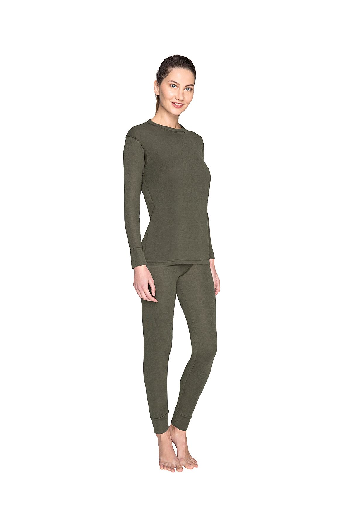 THERMOFORM-Lenjerie termică unisex de culoare kaki 4