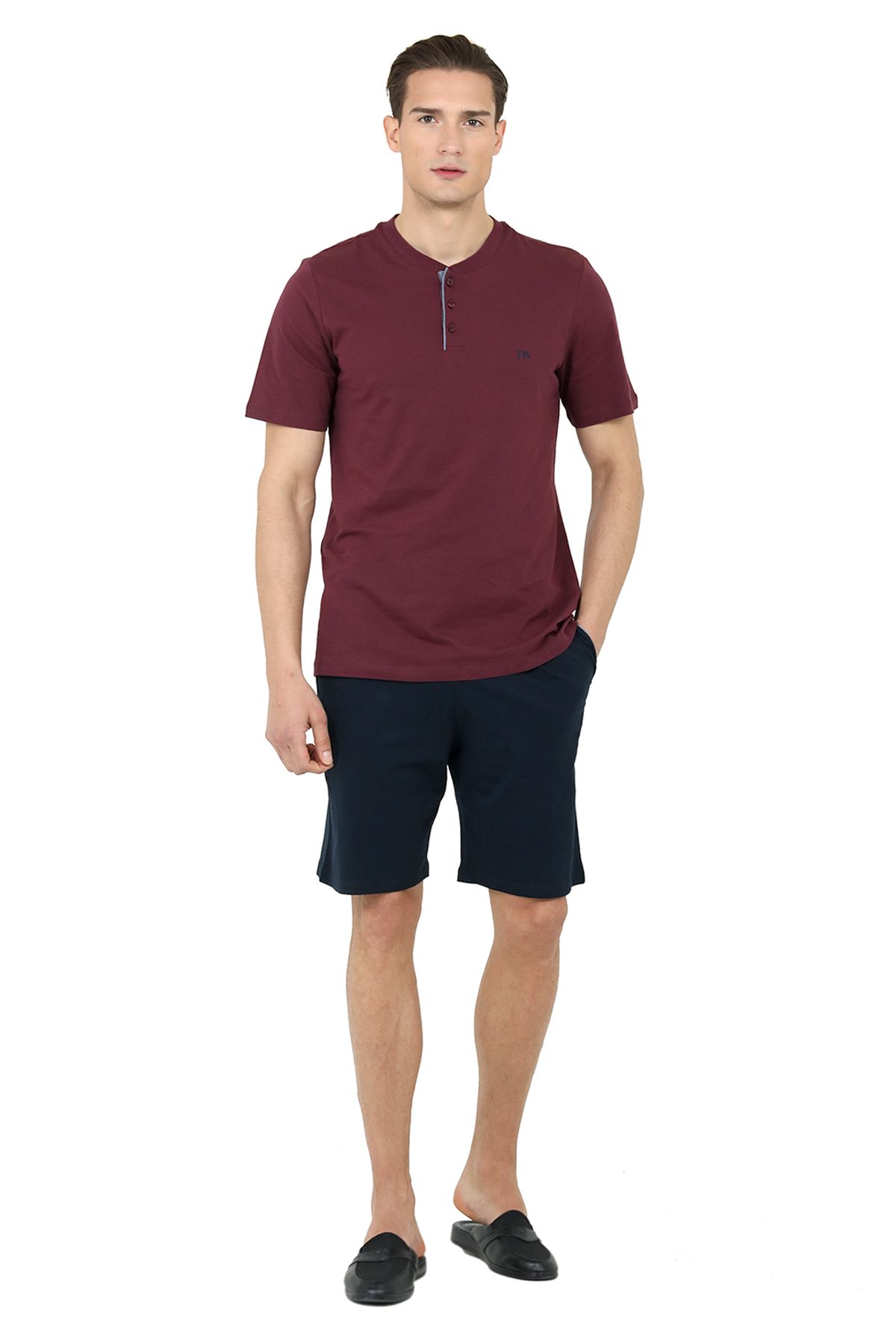 Damat Ds Loungewear Şort Takımı Bordo