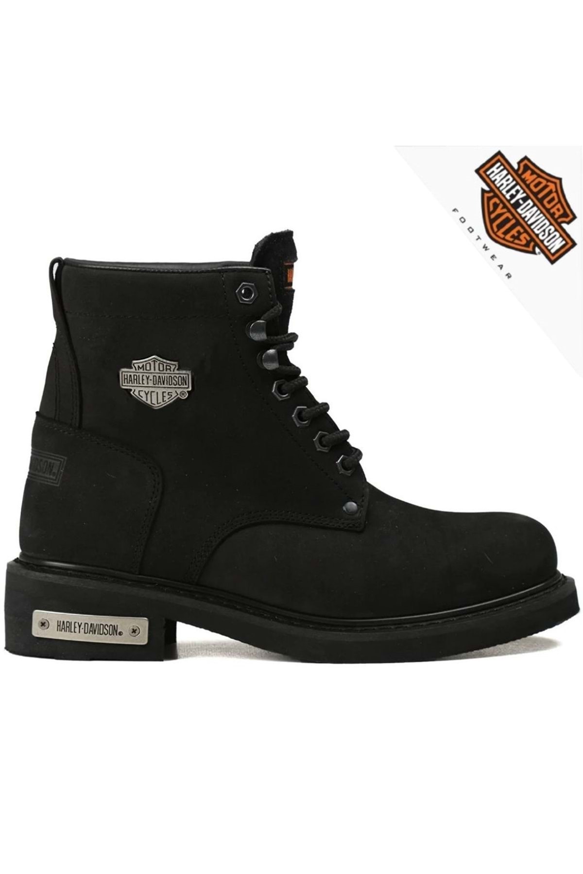 Harley Davidson  025M100109 Gıbson Deri Erkek Bot SİYAH-NUBUK