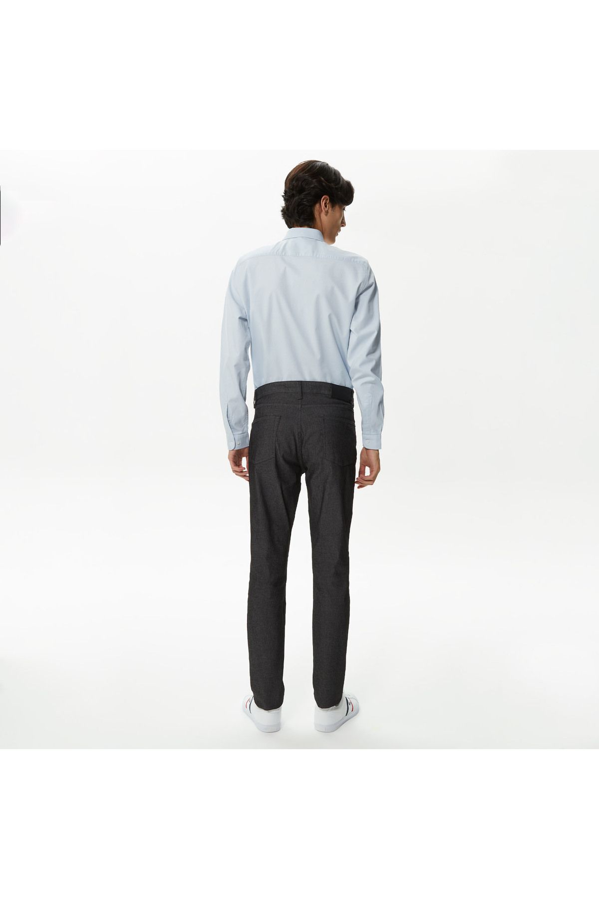 شلوار مشکی مردانه سیاه باریک اورجینال Lacoste