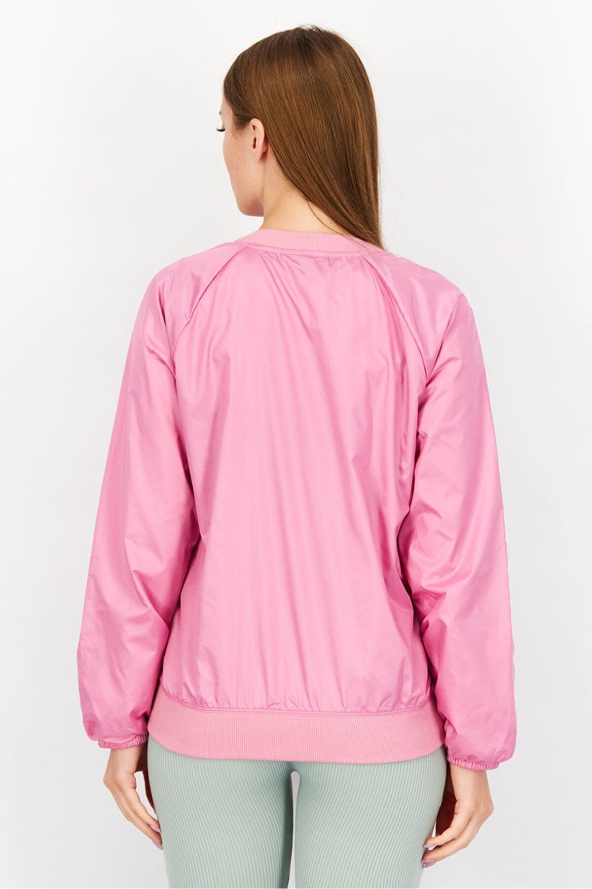 Under Armour-Women Sportswear Fit Round Neckline Long Sleeve Sweatshirt, Pink 2