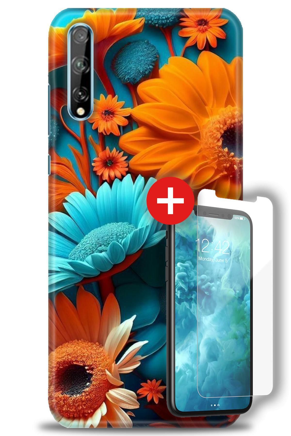 kılıfevreni Huawei P Smart S Kılıf HD Baskılı Kılıf + MAT DAVİN KIRILMAZ EKRAN KORUYUCU ü (19)