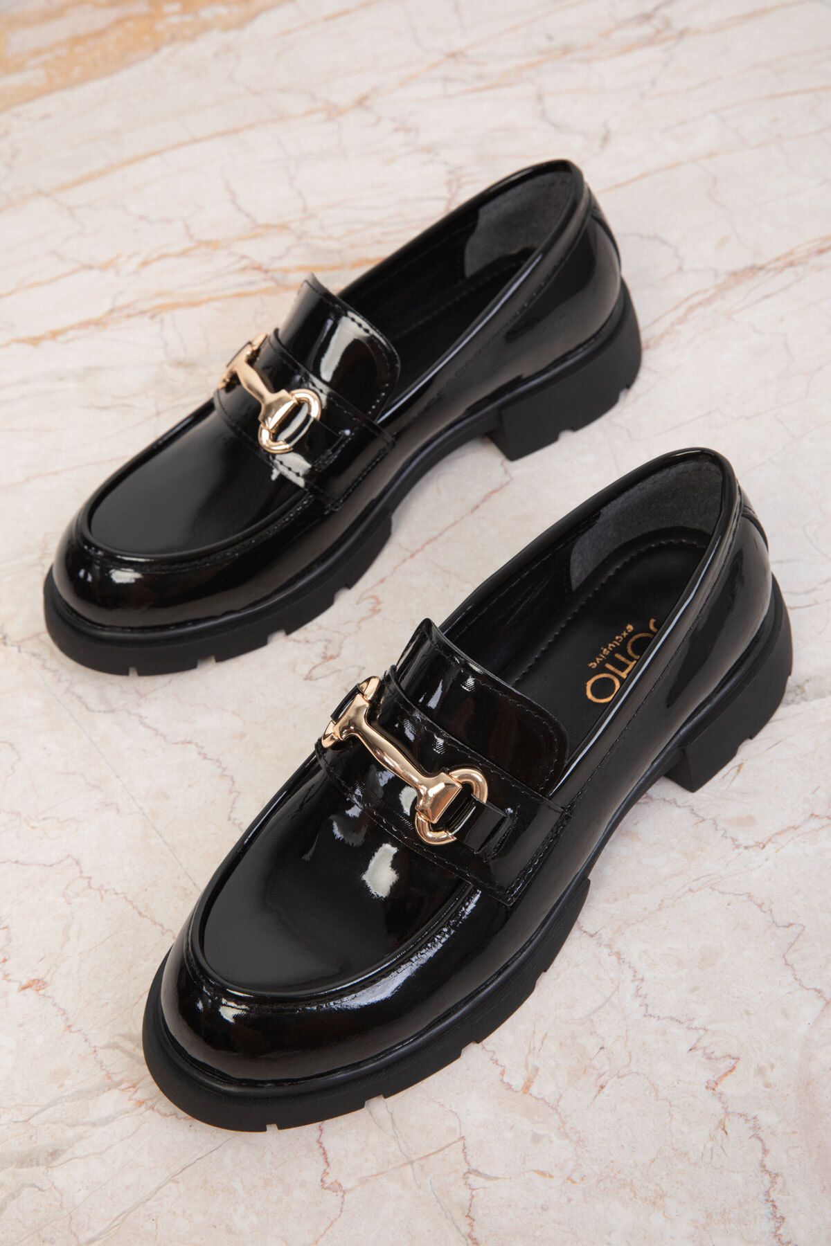 SOHO-Lackleder Schwarz Damen Freizeitschuhe - 19654 2