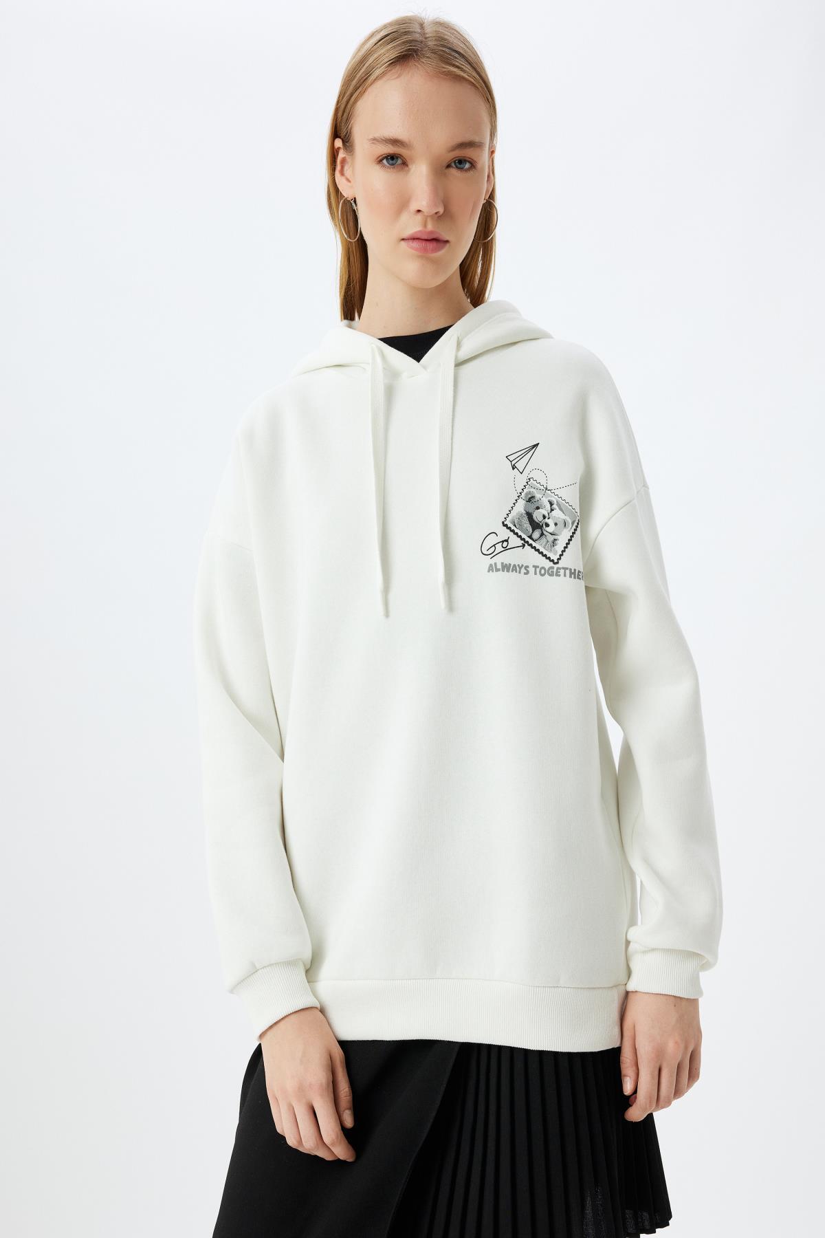 سویشرت زنانه اکرو کوتونKoton | 5WAL10485IK اورجینال - تصویر 3