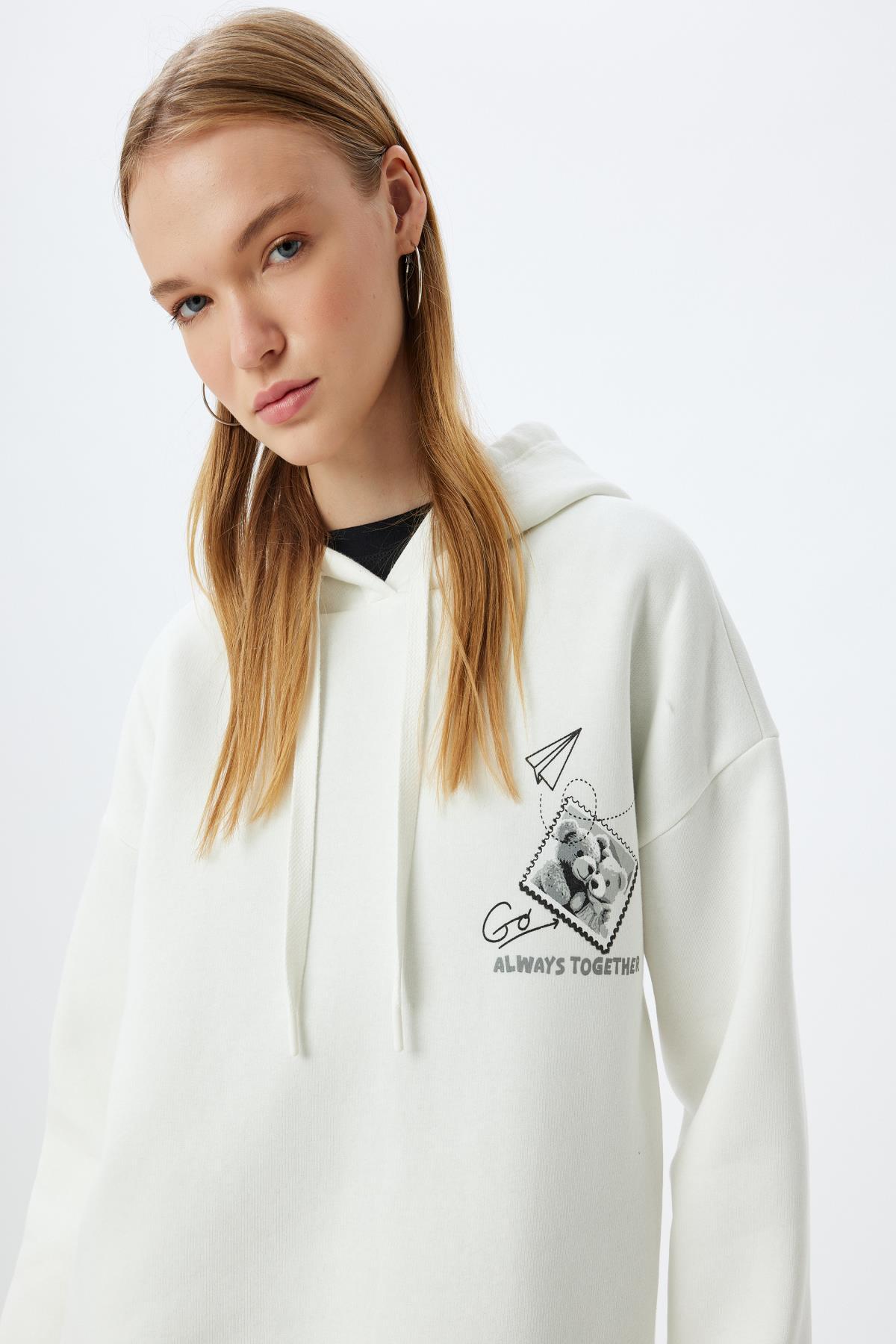 سویشرت زنانه اکرو کوتونKoton | 5WAL10485IK اورجینال - تصویر 2