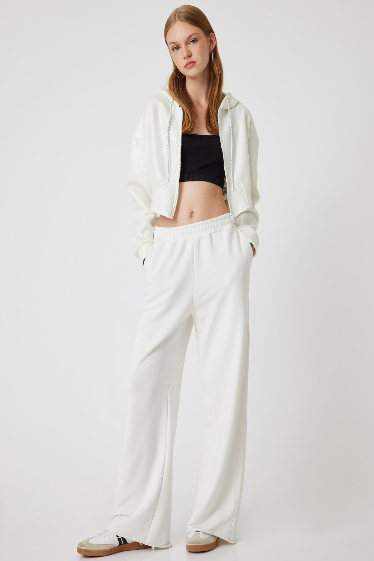 سویشرت زنانه اکرو کوتونKoton | 5WAL10171IK اورجینال - تصویر 2