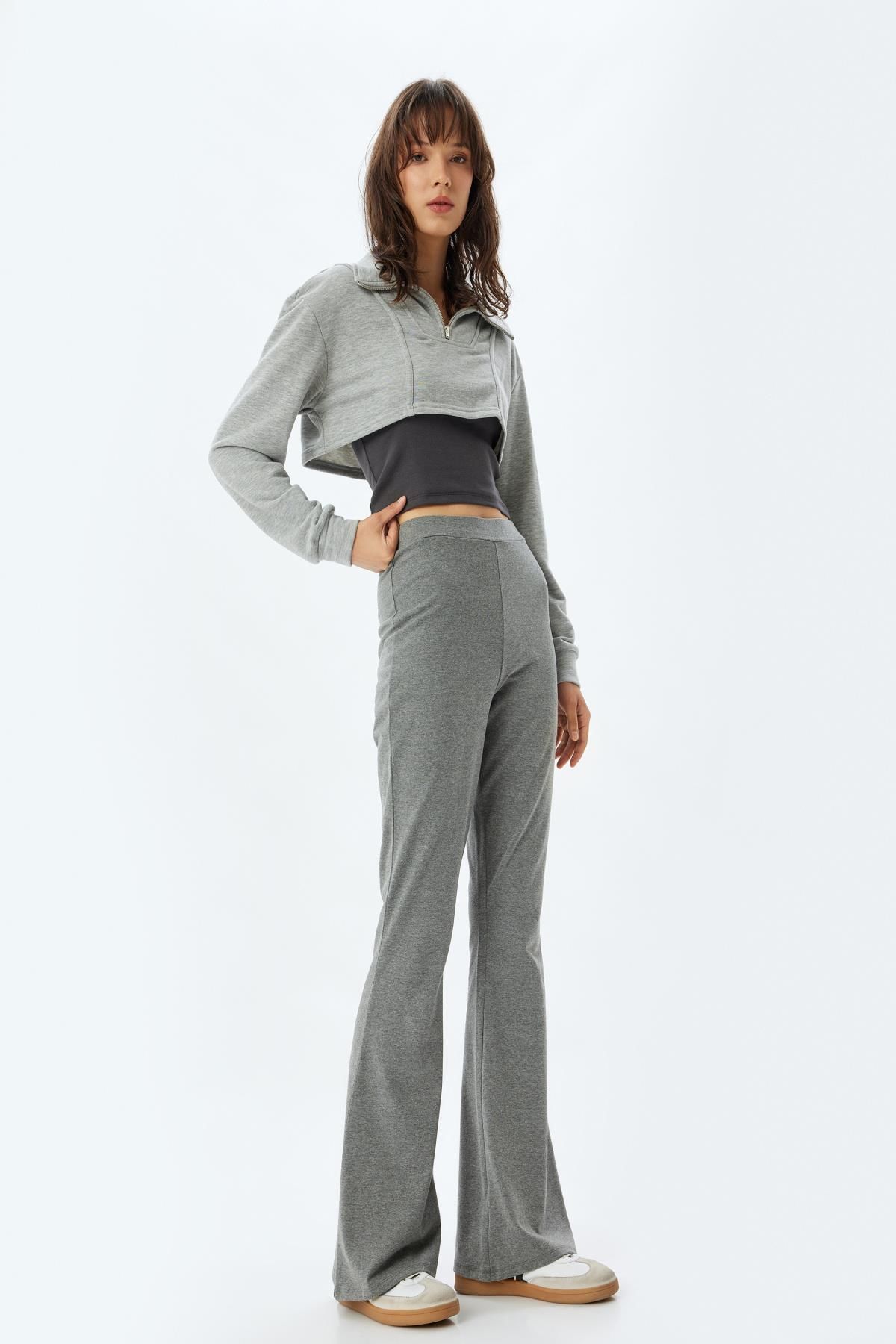Flare Leg Tracksuit Pants Slim Fit Standard Standard