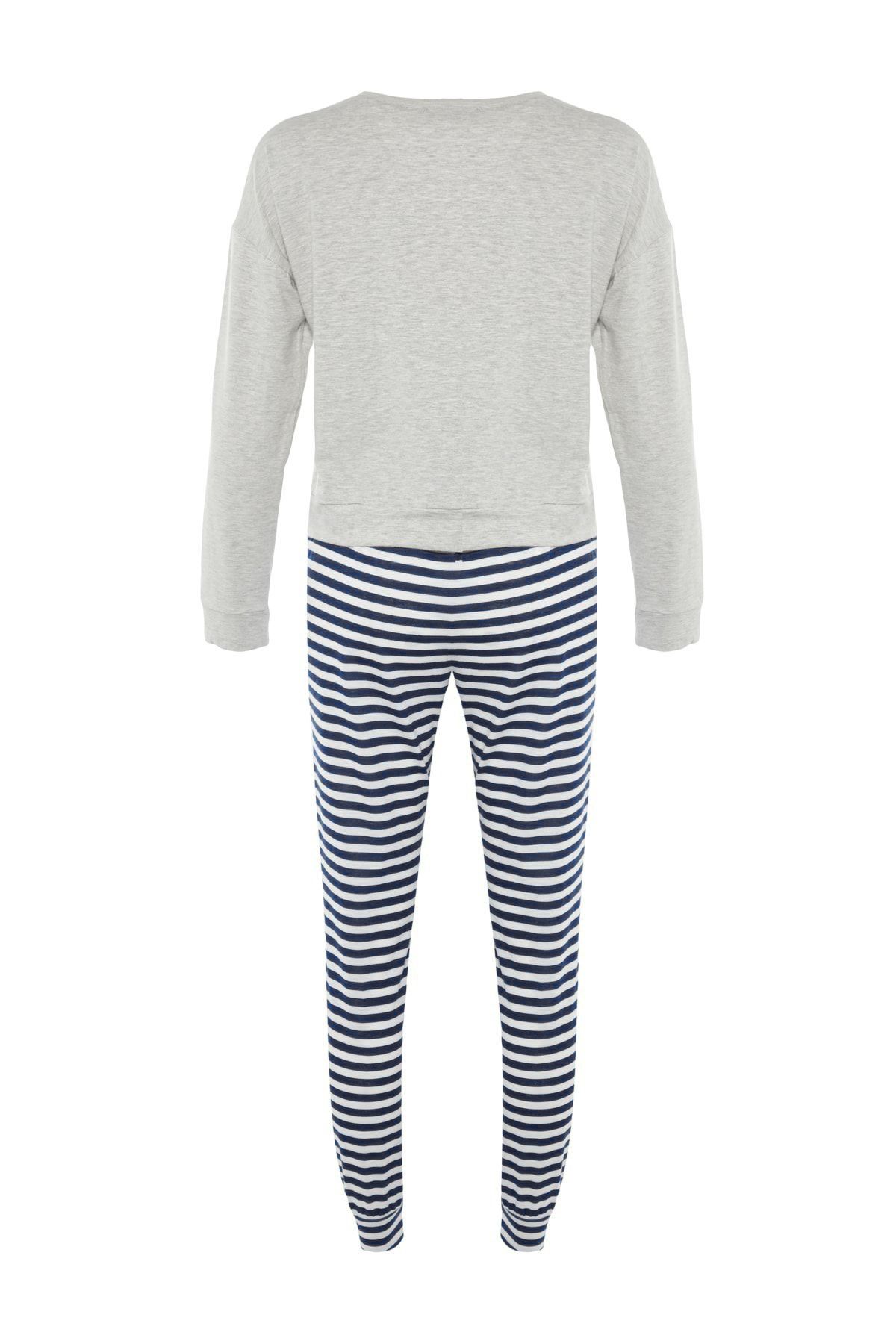 Trendyol Collection-Cotton Printed T-Shirt and Jogger Pajama Set - Thmaw21Pt0240 10