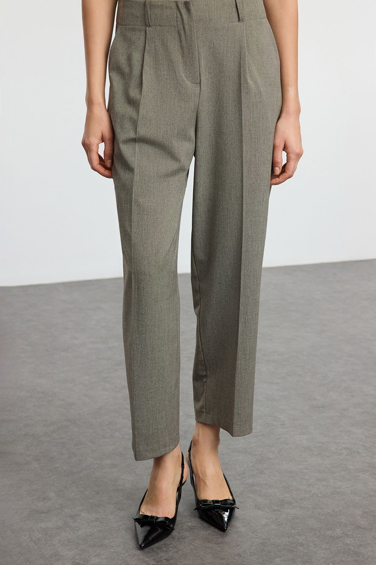 Trendyol Collection-Füstölt poliviskóz mellény és nadrág szett - TWOAW25AU00126 5