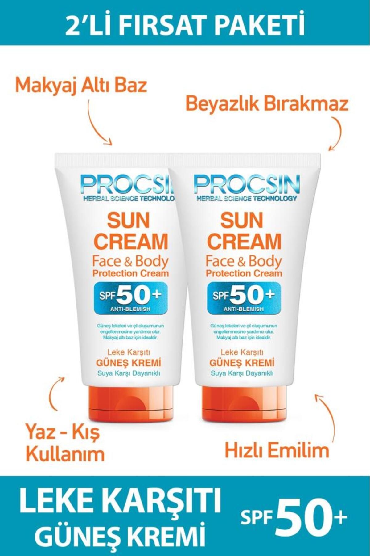 PROCSIN Güneş Kremi (50 ML * 2 ADET) Fırsat Paketi