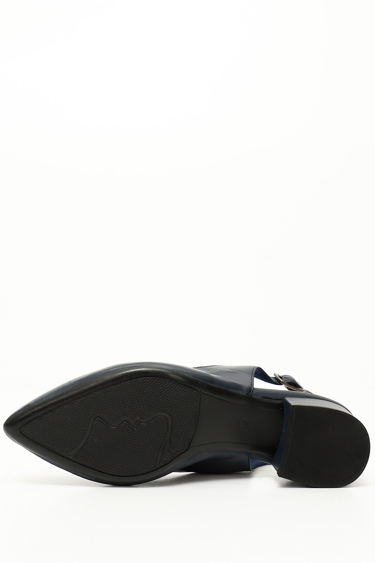 GÖNDERİ(R)-Femei / Fete Bleumarin Antic Toc Gros Slingback Pantofi din piele naturală 5