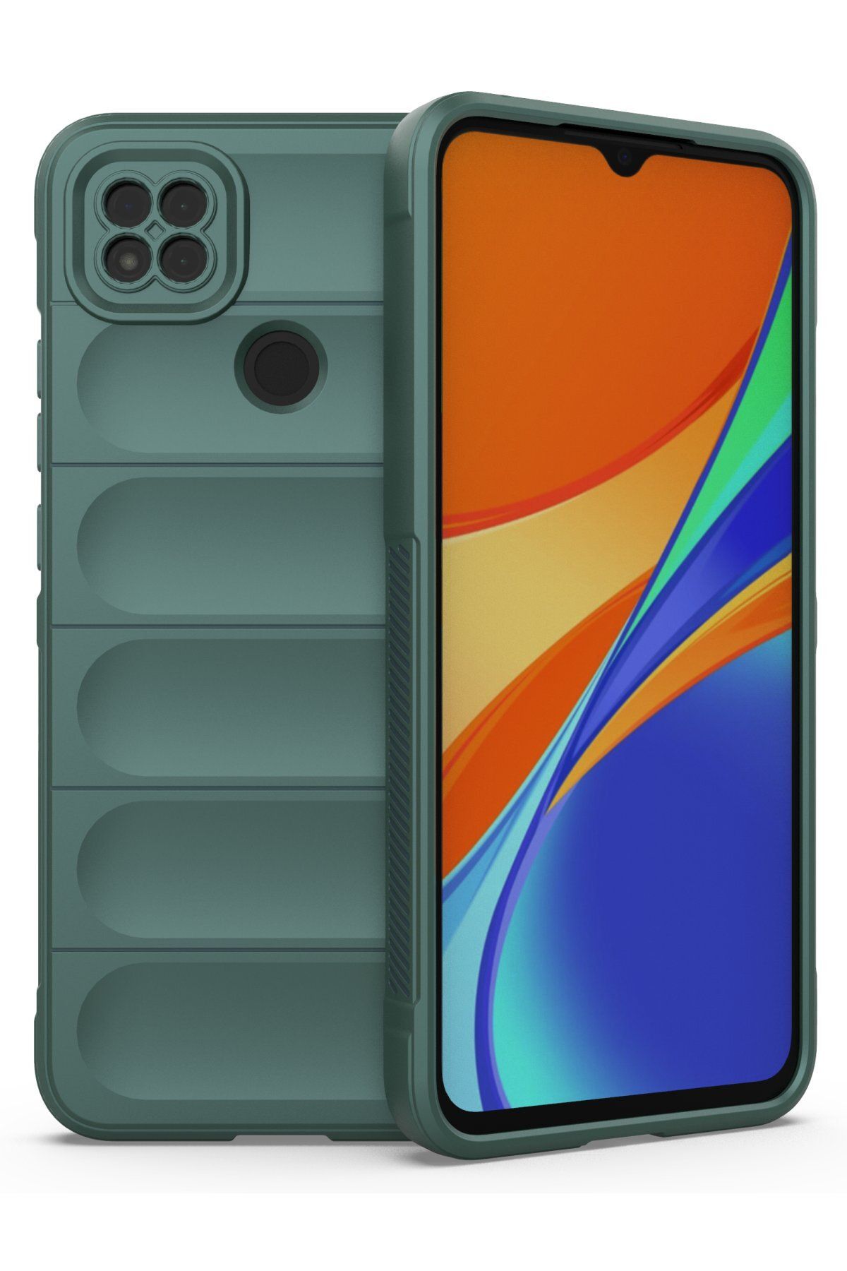 NewFace Xiaomi Redmi 9C Kılıf Optimum Silikon - Koyu Yeşil GLSTD