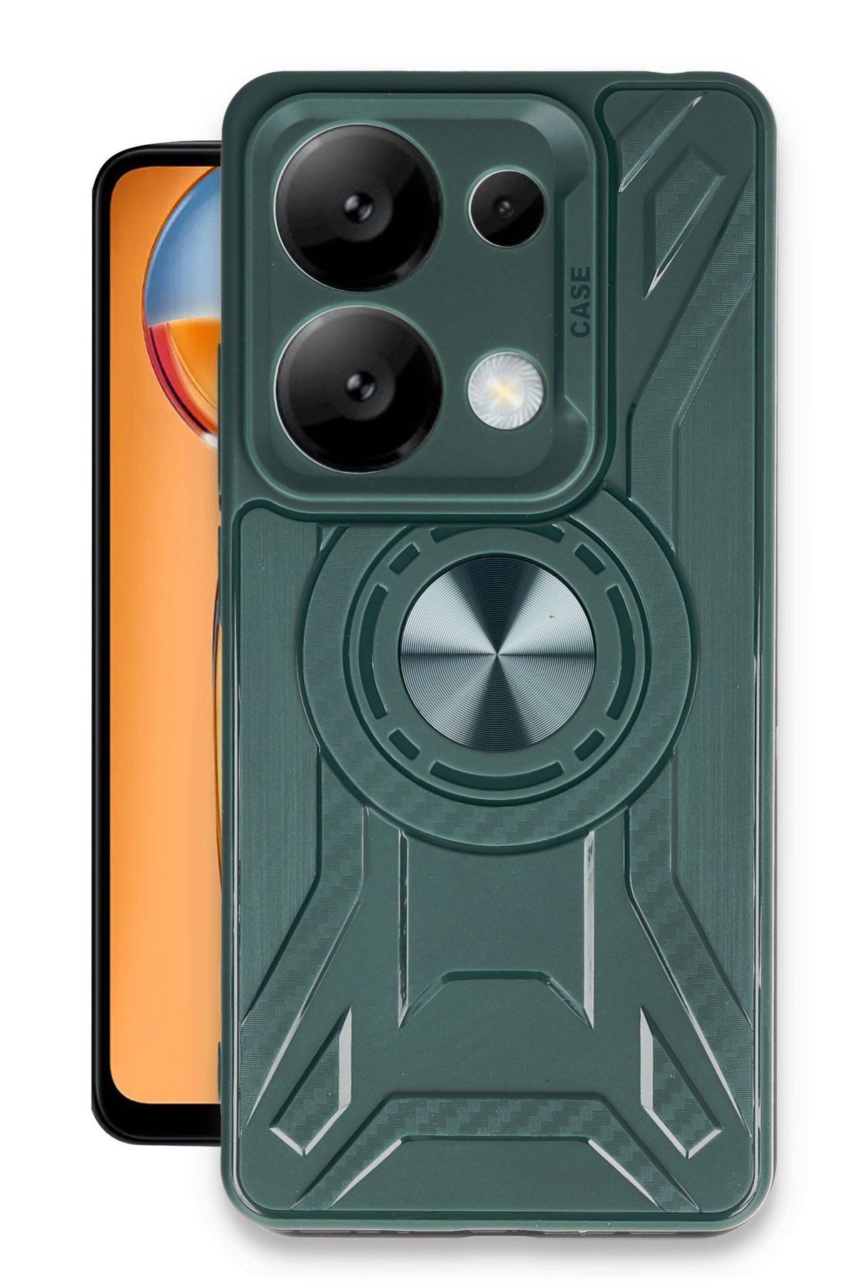 NewFace Xiaomi Redmi Note 13 Pro 4G Uyumlu Kılıf Lincoln Silikon - Koyu Yeşil ZRNET