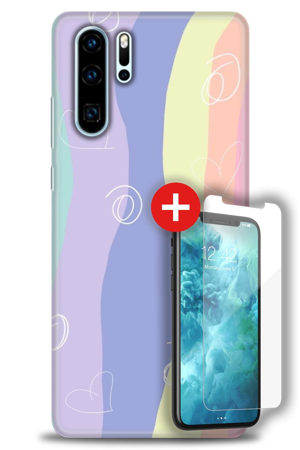 kılıfevreni Huawei P30 Pro HD Baskılı Kılıf + MAT DAVİN KIRILMAZ EKRAN KORUYUCU d (59)