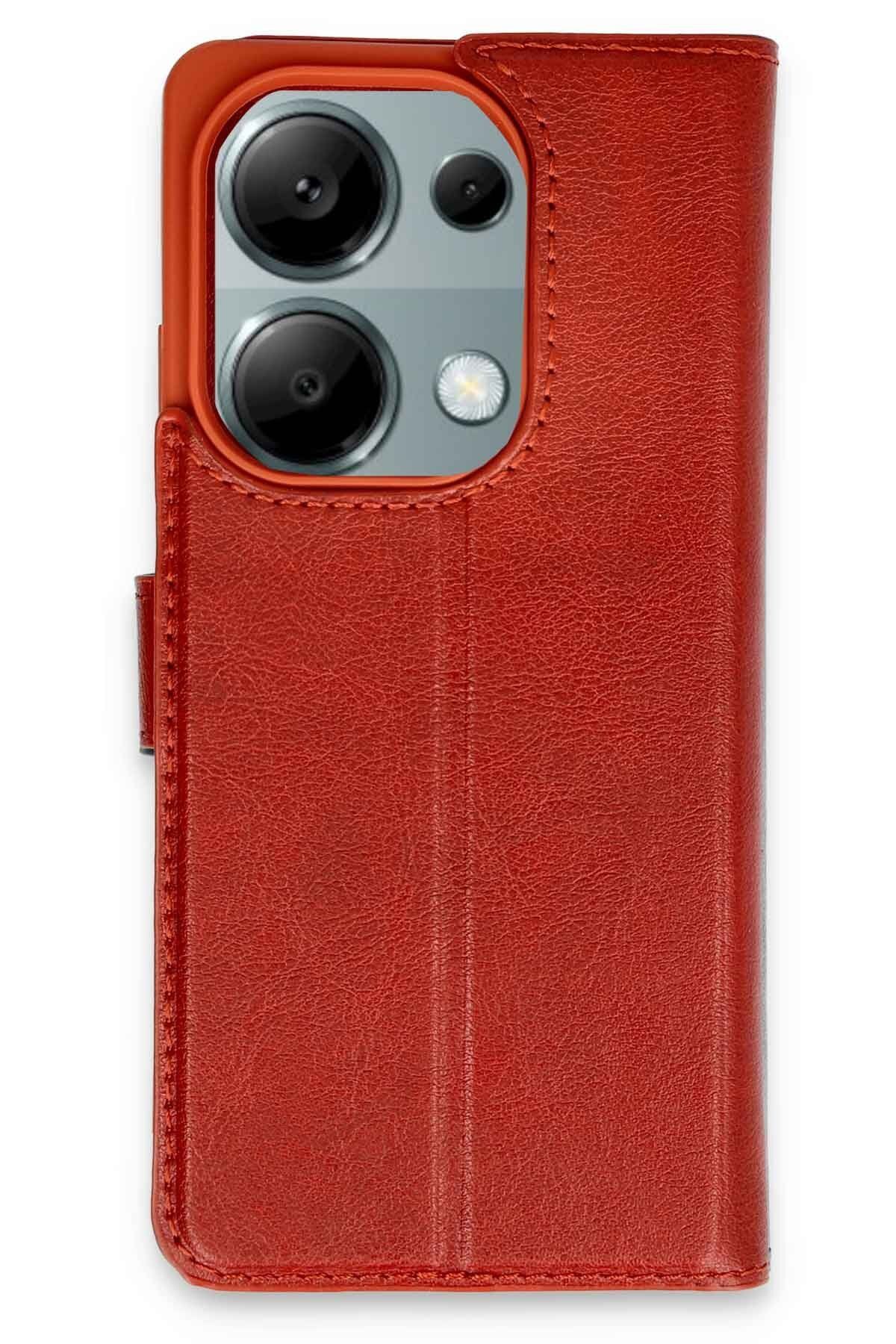 NewFace Xiaomi Poco M6 Pro 4G Kılıf Trend S Plus Kapaklı Kılıf - Kırmızı MRAYD