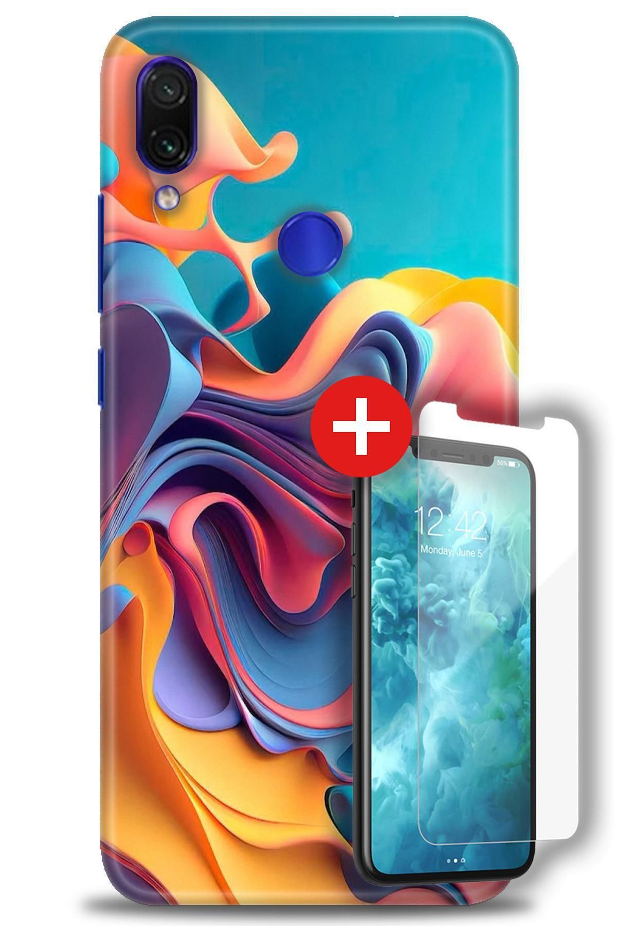 kılıfevreni Xiaomi Redmi Note 7 HD BASKILI KILIF + MAT DAVİN KIRILMAZ EKRAN KORUYUCU  d (76)