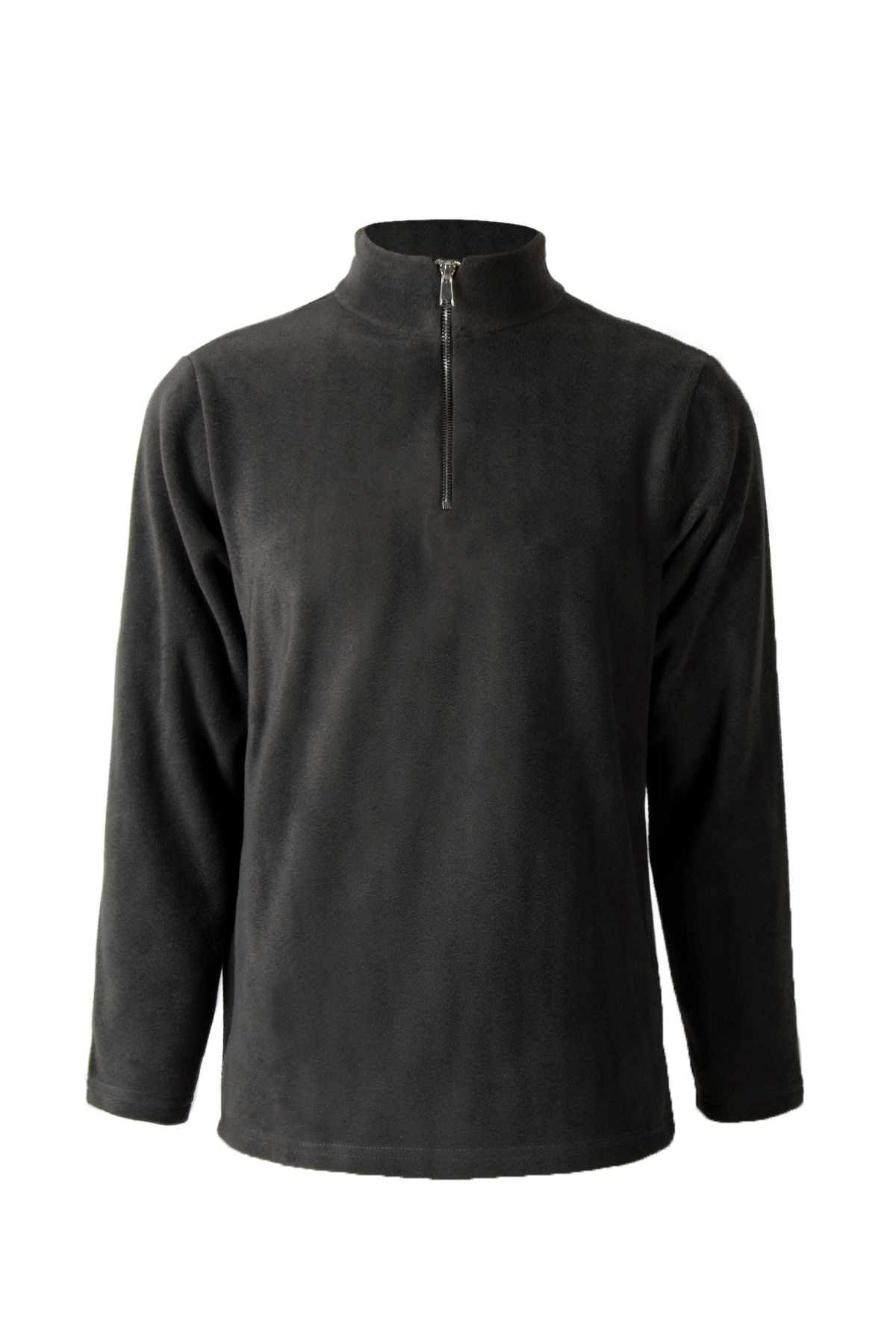 VEAVEN Antrasit Yarım Fermuarlı Regular Kalıp Dik Yaka Polar Sweatshirt görsel 6