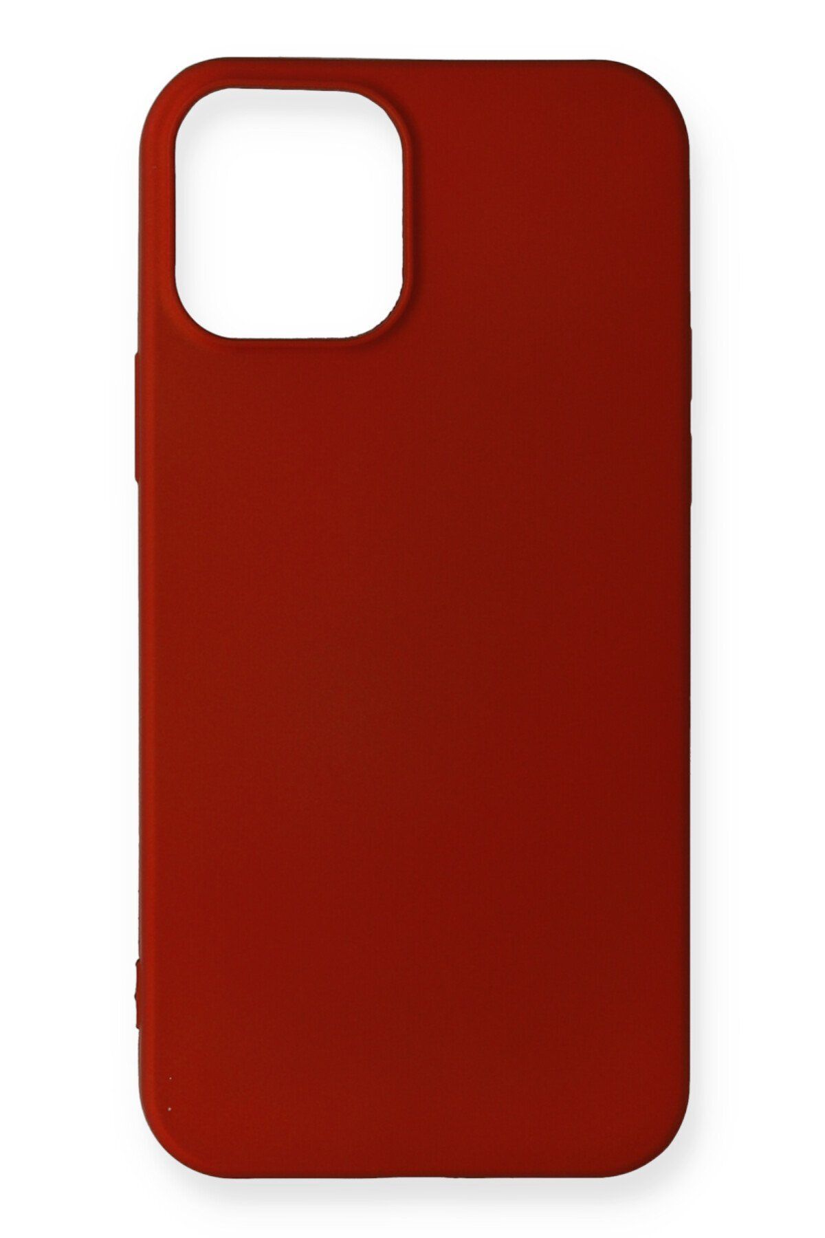 NewFace iPhone 12 Mini Kılıf Premium Rubber Silikon - Bordo ZRNET