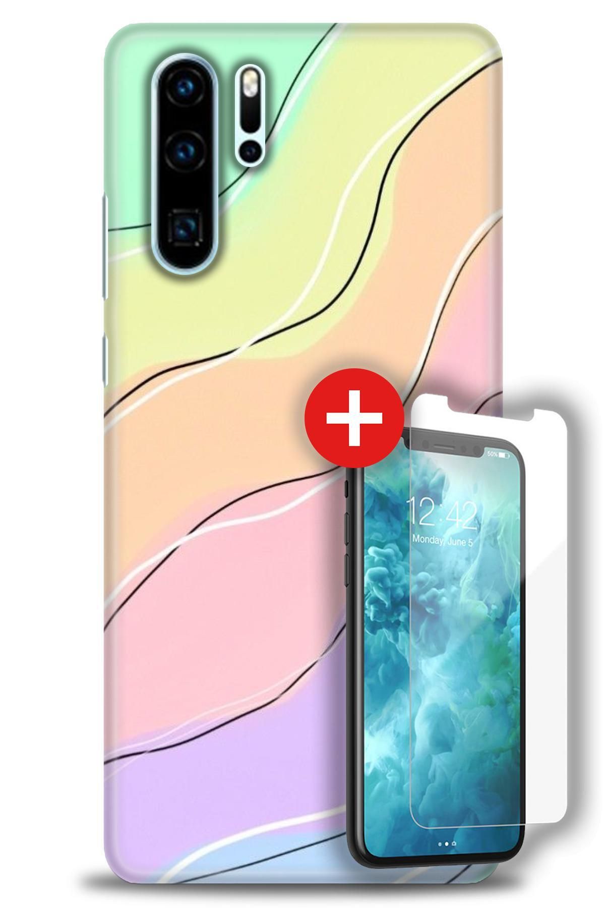 kılıfevreni Huawei P30 Pro HD Baskılı Kılıf + MAT DAVİN KIRILMAZ EKRAN KORUYUCU d (55)