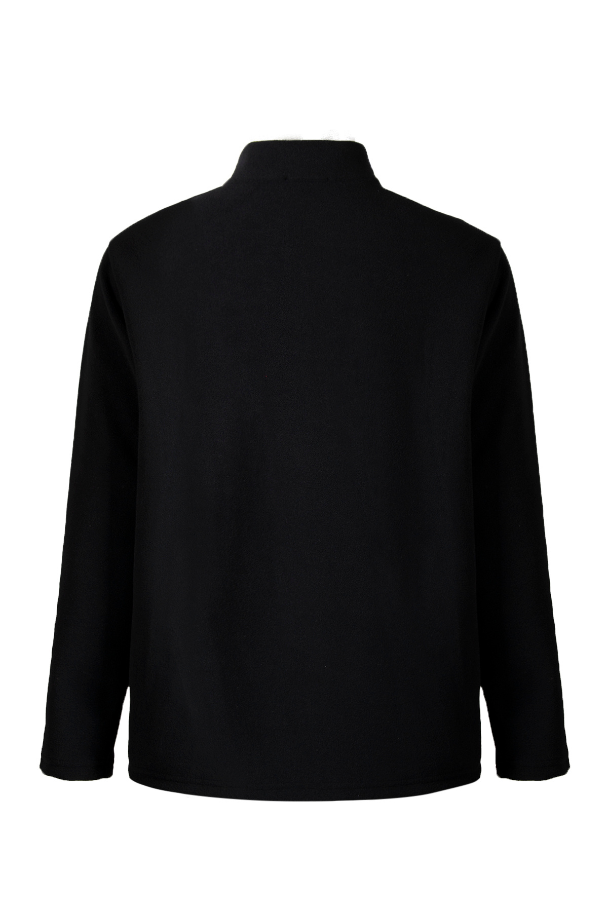 VEAVEN Siyah Yarım Fermuarlı Regular Kalıp Dik Yaka Polar Sweatshirt görsel 7