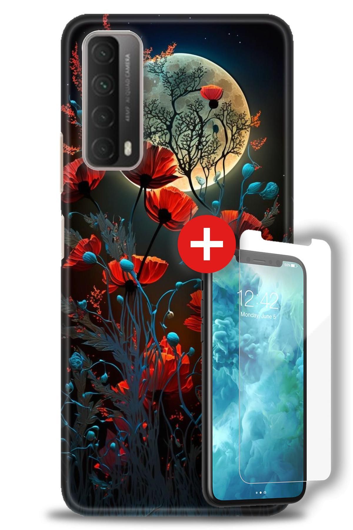 kılıfevreni Huawei P Smart 2021 Kılıf HD Baskılı Kılıf + MAT DAVİN KIRILMAZ EKRAN KORUYUCU ü (16)