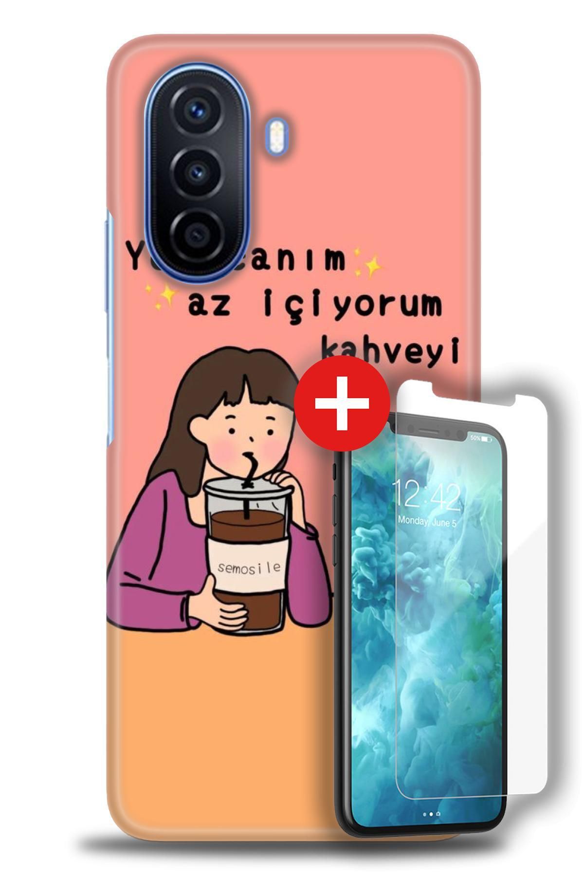 kılıfevreni Huawei Nova Y70 HD Baskılı Kılıf + MAT DAVİN KIRILMAZ EKRAN KORUYUCU c (20)